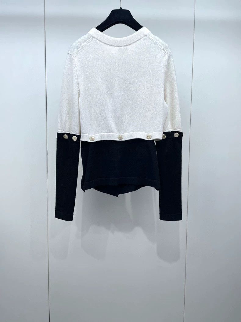 Chanel Chanel Black and White Knit Cardigan -2505 Size US M / EU 48-50 / 2 - 2 Thumbnail