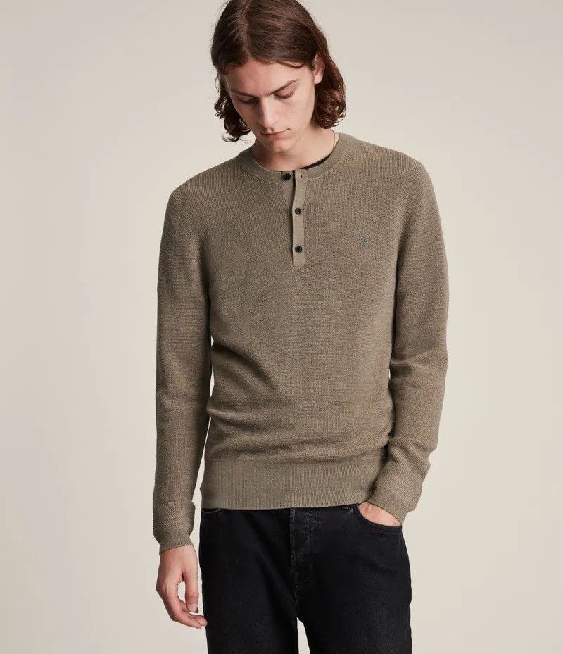 Allsaints Allsaints Merino Wool Ivar Henley Sweater Size US XS / EU 42 / 0 - 2 Thumbnail