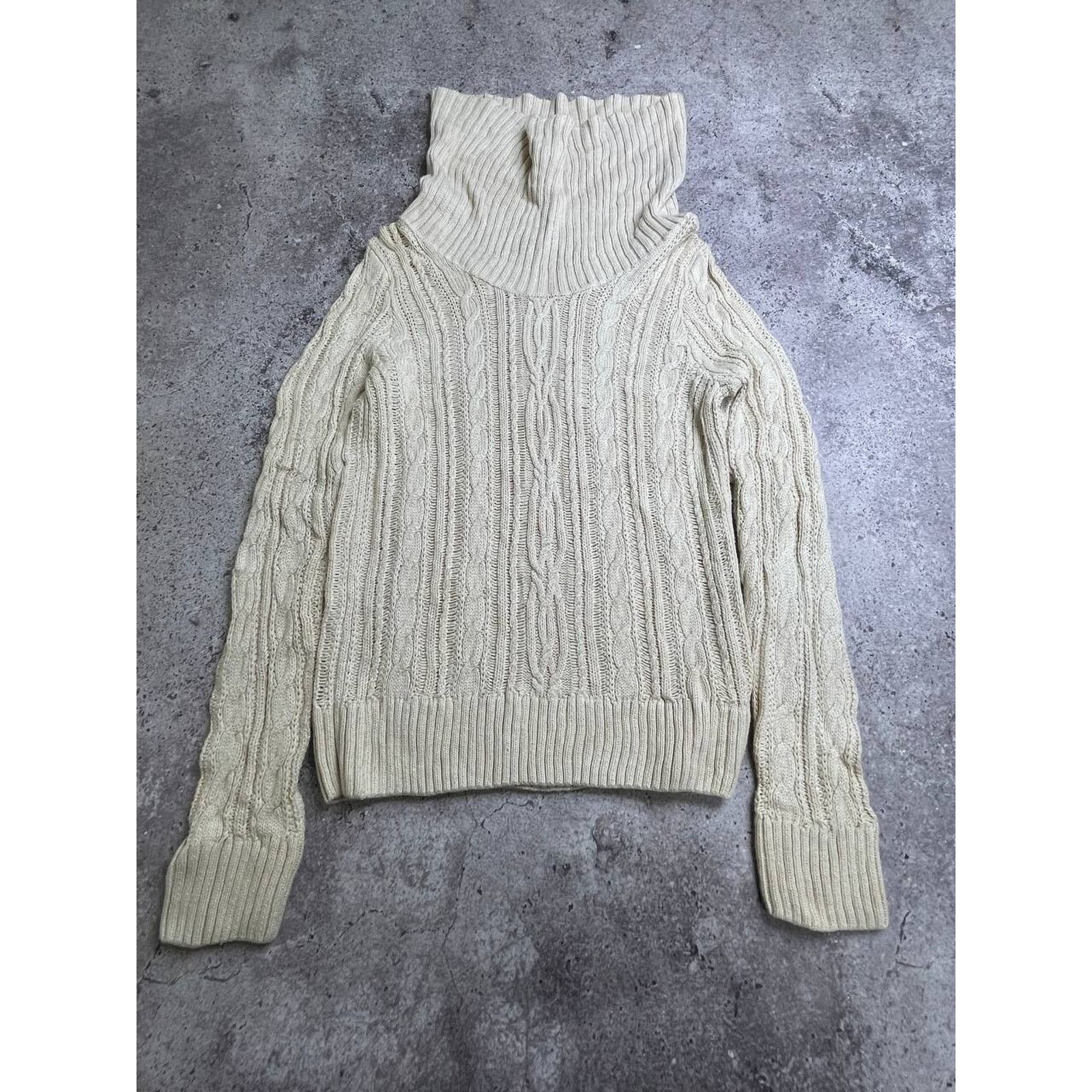Vintage Vintage Jeanne Pierre Cable Knit Turtleneck Sweater Size S Size S / US 4 / IT 40 - 1 Thumbnail