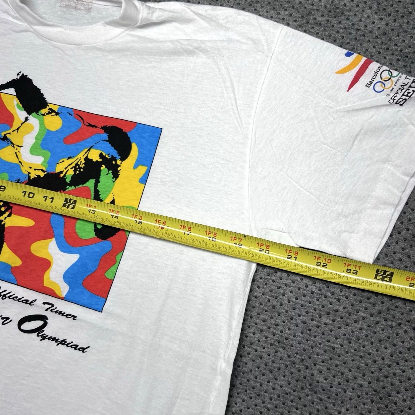 Vintage VINTAGE Barcelona Olympics Games Running T-Shirt Mens Medium WHITE RARE 1988 Size US M / EU 48-50 / 2 - 5 Thumbnail