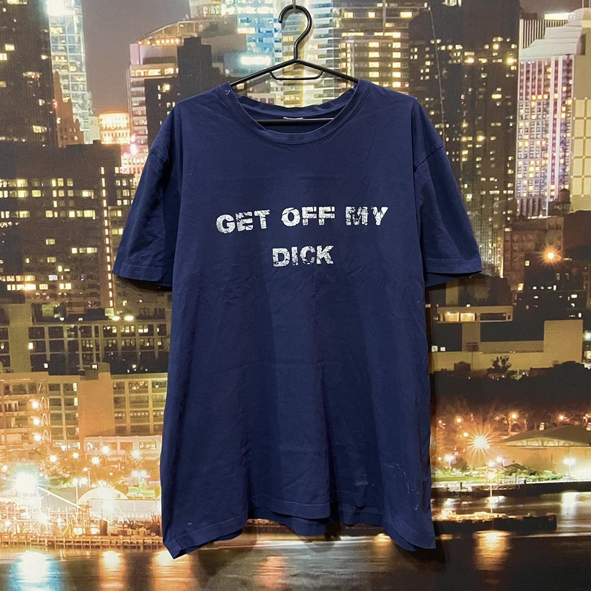 Vintage Vintage 90s Graphic Tee Humor Streetwear Navy Oversized XL Size US XL / EU 56 / 4 - 1 Thumbnail