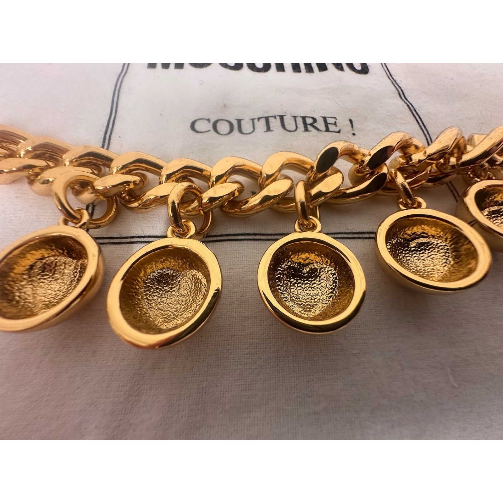 Moschino AW24 MOSCHINO Couture Gold-tone Chain Bracelet Circular Size ONE SIZE - 8 Thumbnail