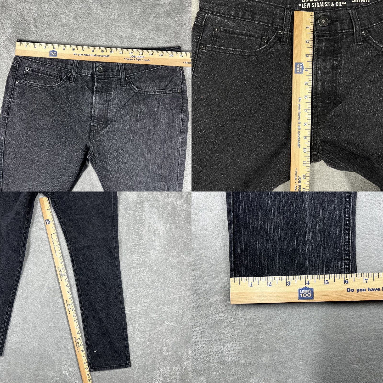 Levi's Levi's Signature Skinny Jeans Men's W34 L32 Zipper Fly Black 34x30 5-Pocket Logo Paint Stain Size US 34 / EU 50 - 10 Thumbnail