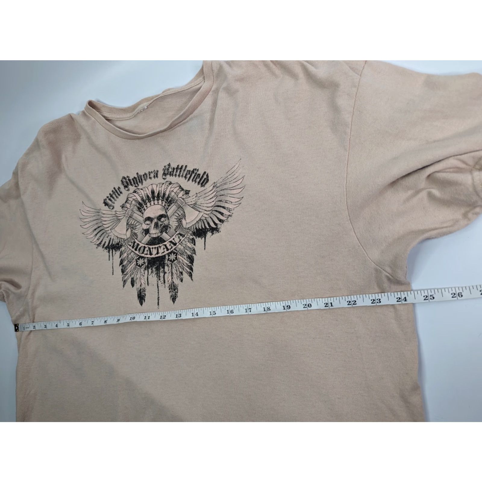 Vintage VINTAGE Unbranded T-Shirt Shirt Men XL/2XL Beige Cotton Knit Skull Tribal Logo 90s 80s 70s Aztec City USA Quotes Retro Classic Size US XL / EU 56 / 4 - 6 Thumbnail