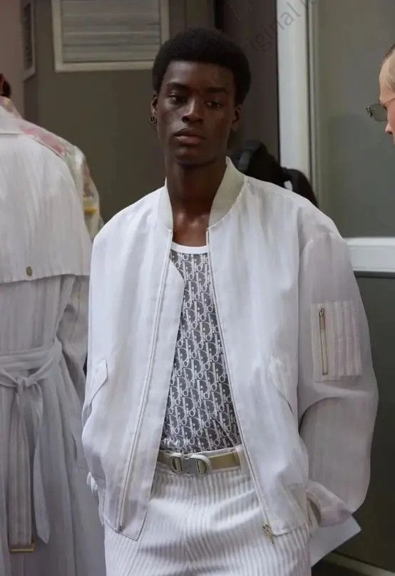 Dior Dior Men's White Silk Organza Bomber Jacket (Rare) Size 48 Size US M / EU 48-50 / 2 - 9 Thumbnail
