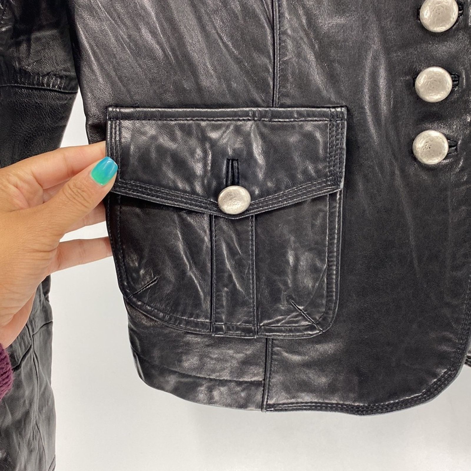 Nine West Nine West vintage Y2K 90s soft black leather jacket size l Size L / US 10 / IT 46 - 10 Thumbnail
