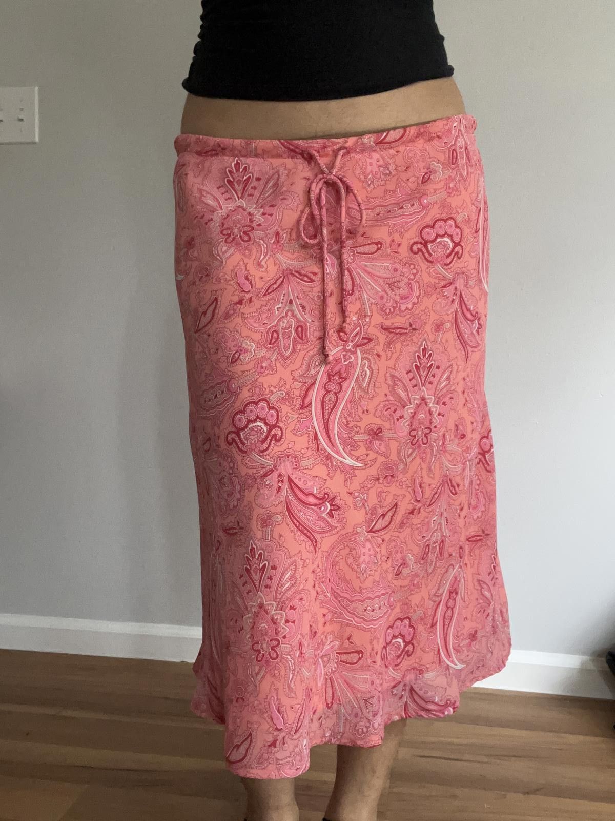 Other Women’s pink paisley print midi skirt Size 36" / US 14 / IT 50 - 2 Thumbnail