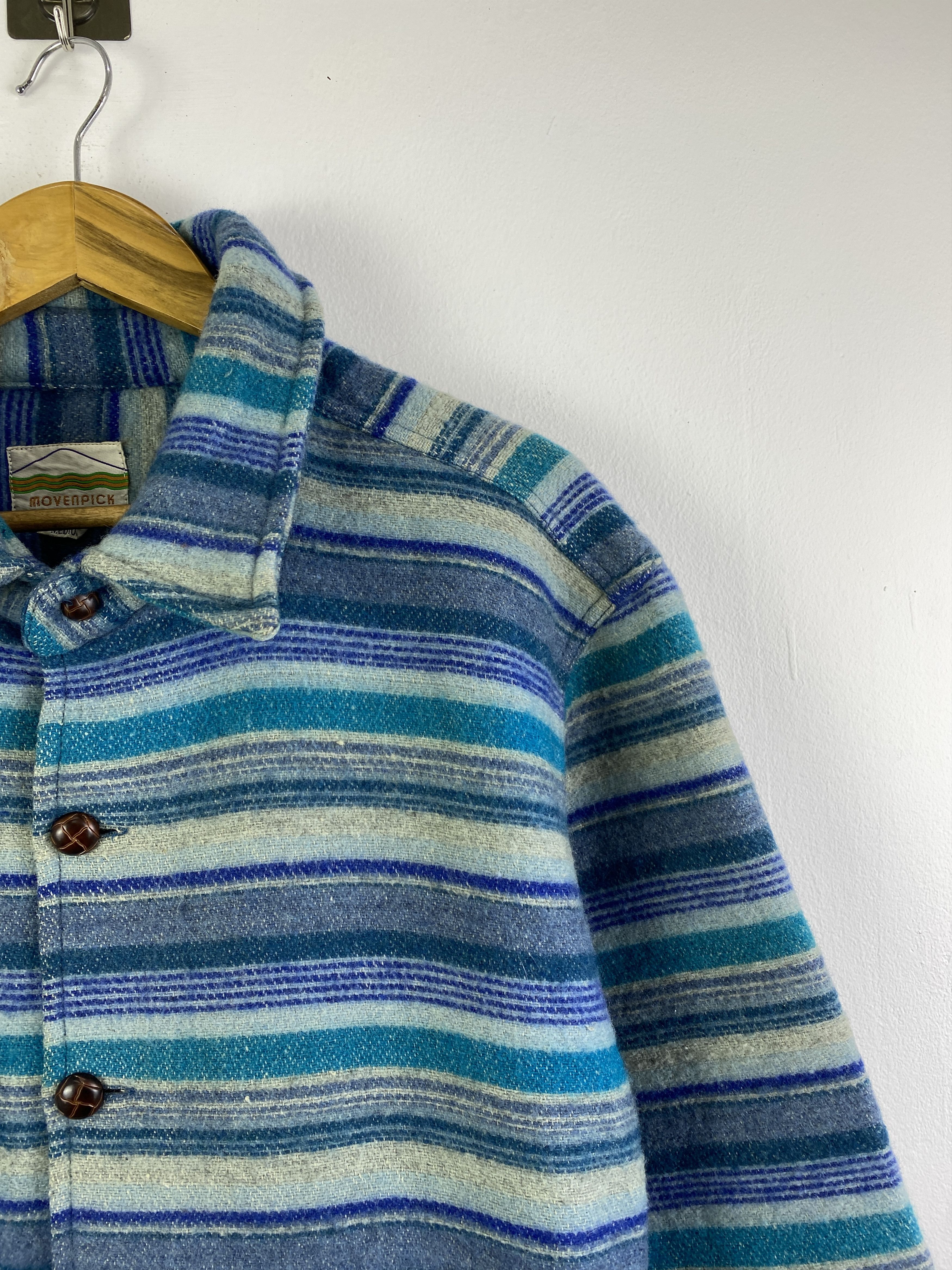 Other Vintage 80s Movenpick Original-Knit Wool Striped J0071 Size US M / EU 48-50 / 2 - 9 Thumbnail