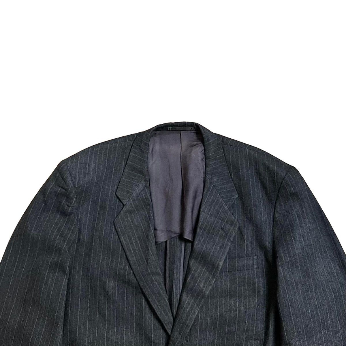 Comme des Garcons Homme 1987 Comme des Garçons Home Classic Stripe Rayon Runway Coat Size 42L - 3 Thumbnail