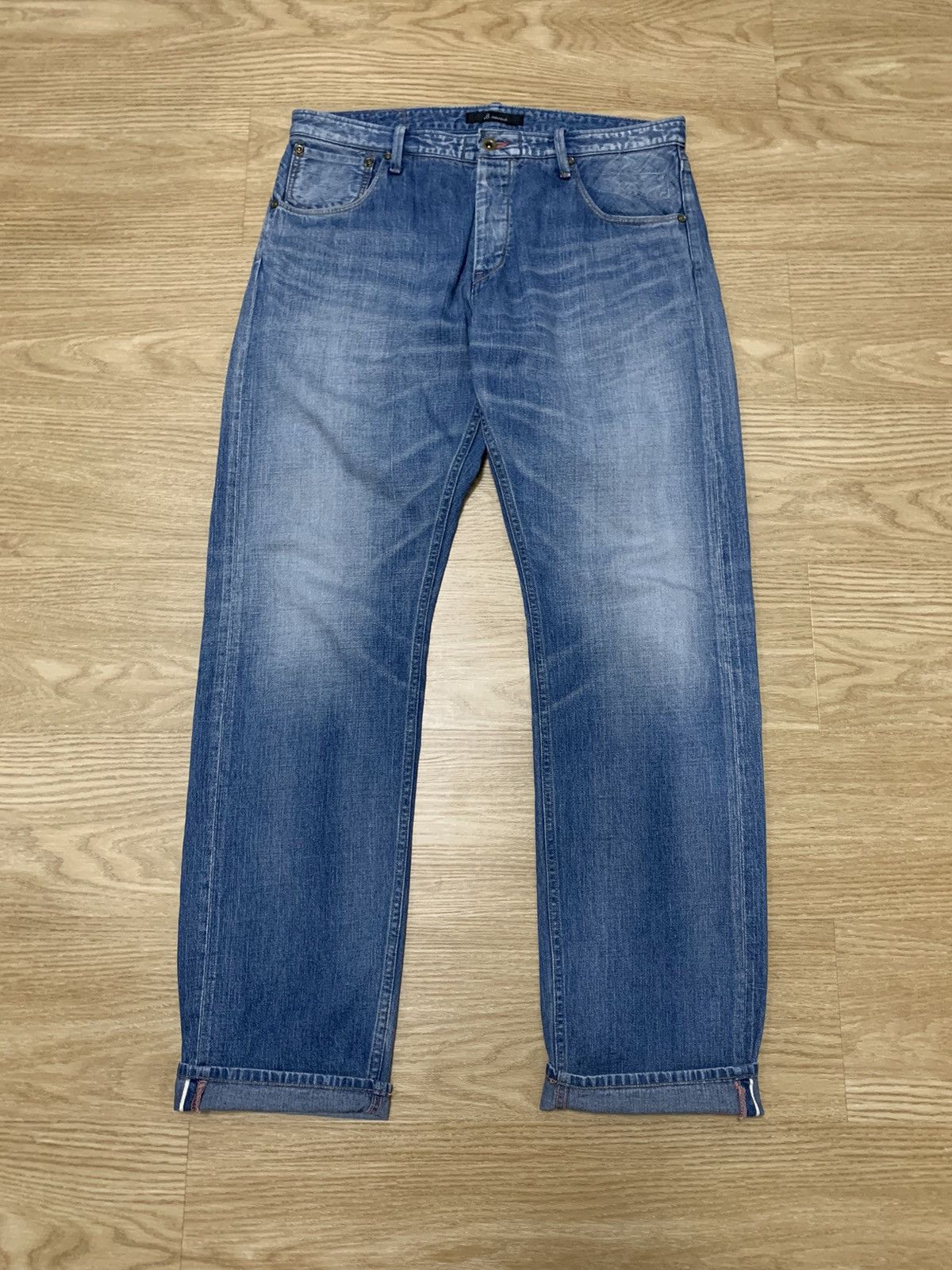 Japanese Brand × Johnbull × Salvage Johnbull Selvedge 1 side Denim Pants Size US 35 - 1 Thumbnail