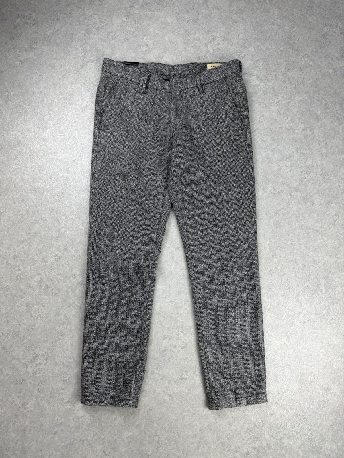 Other BRO-SHIP Wool/Cotton Pants Size 34 EU 50 Grey Herringbone Size US 34 / EU 50 - 1 Thumbnail
