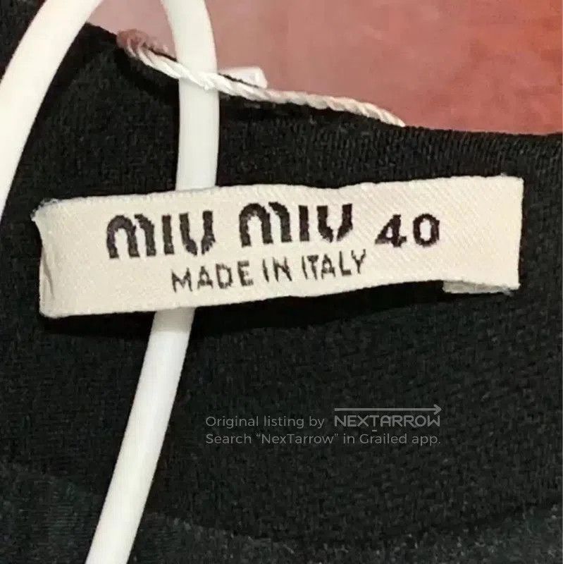 Miu Miu Miu Miu Black Cotton Dress in Size M . Size M / US 6-8 / IT 42-44 - 5 Thumbnail