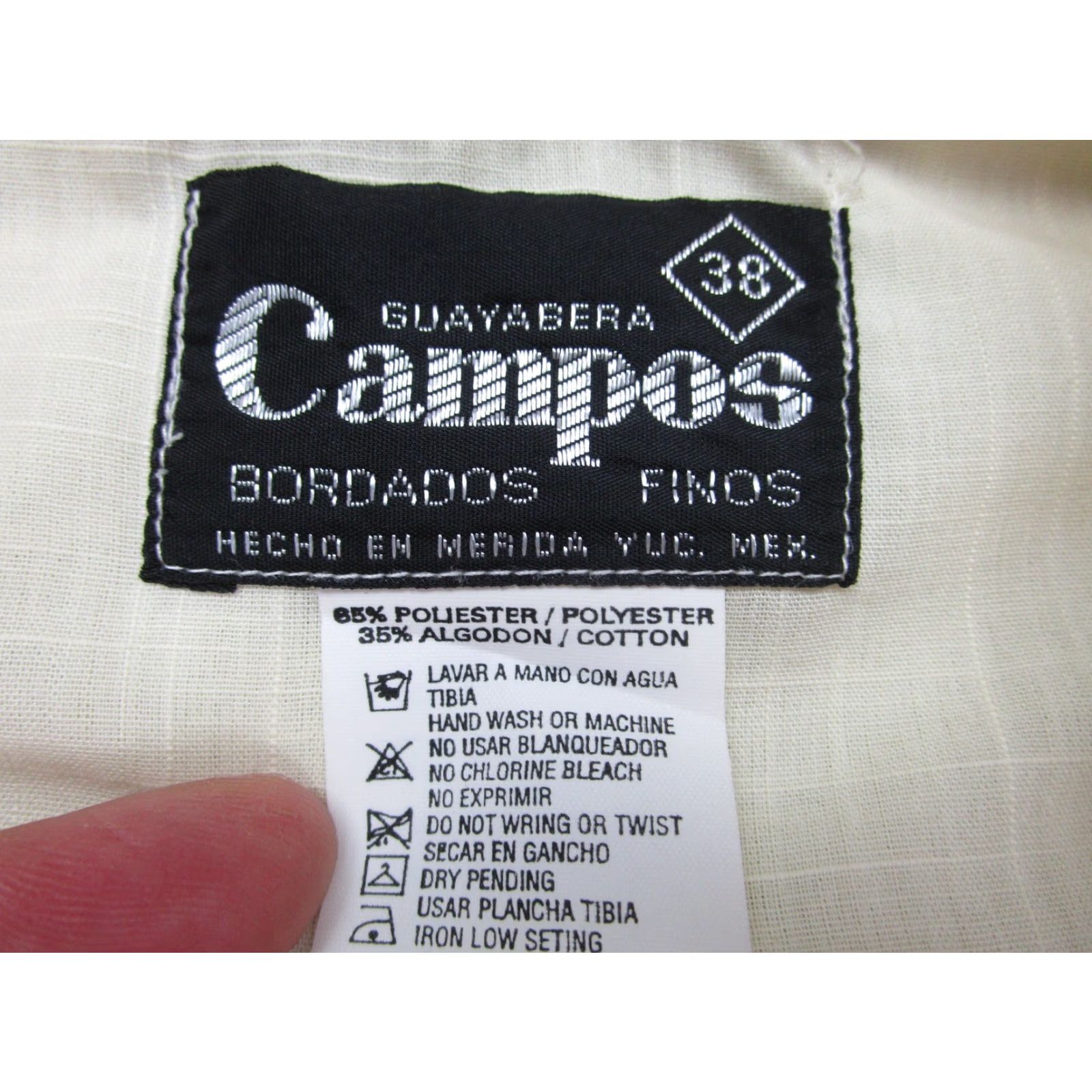 Vintage VINTAGE Campos Shirt Mens 38 Yellow Guayabera Sheer Lightweight 90s Rockabilly Shirt Size US M / EU 48-50 / 2 - 4 Thumbnail