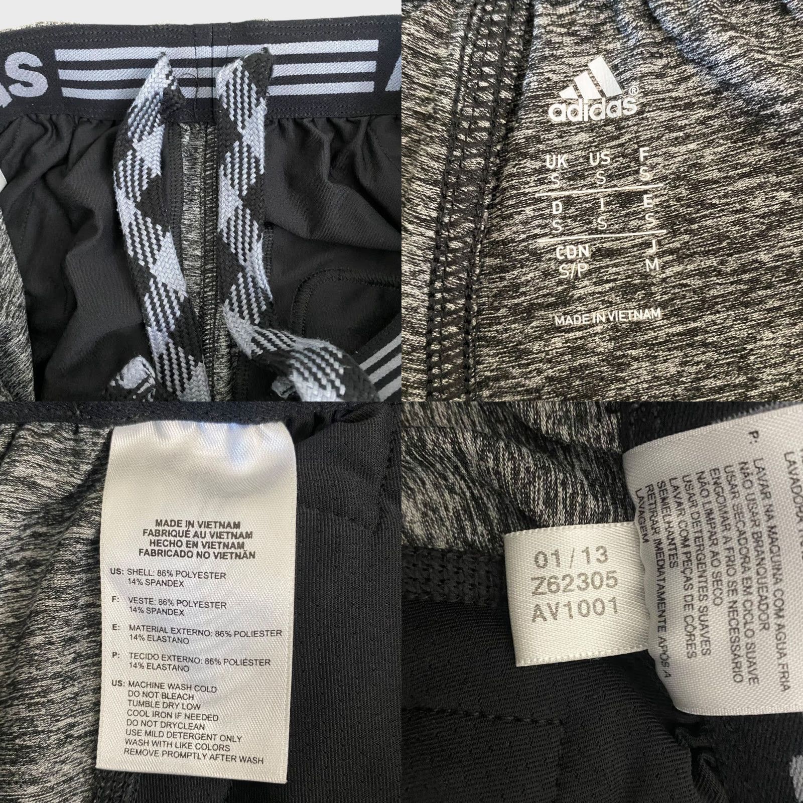 Adidas Adidas Originals High Waisted Sweatpants Womens Gray Black Athletic Stretch mall Size 28" / US 6 / IT 42 - 8 Thumbnail