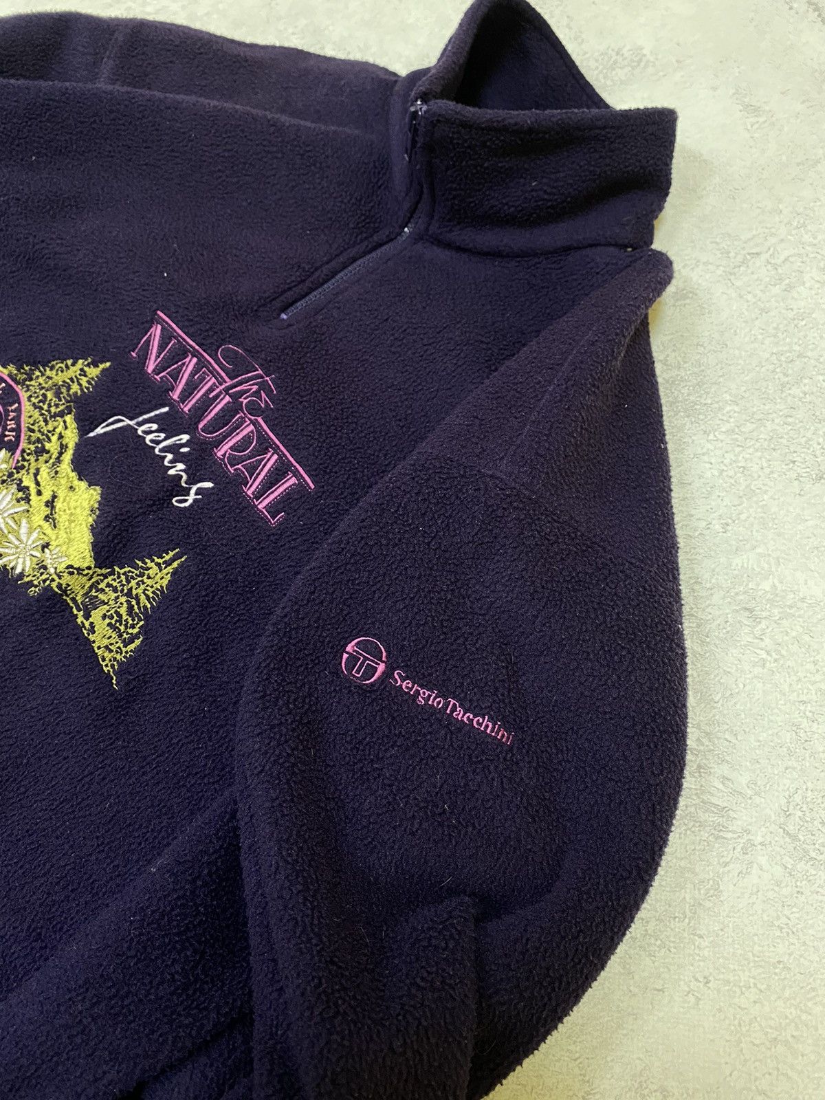 Sergio Tacchini Vintage Sergio Tacchini Purple Fleece Jacket Size US L / EU 52-54 / 3 - 5 Thumbnail
