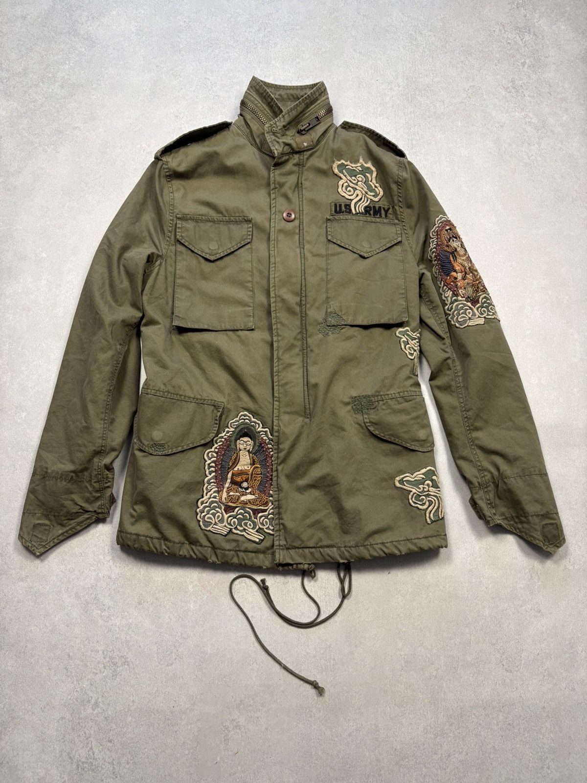 Vintage Vintage Royal Buddha Military Embroidered Jacket U.S Army Size US S / EU 44-46 / 1 - 11 Thumbnail