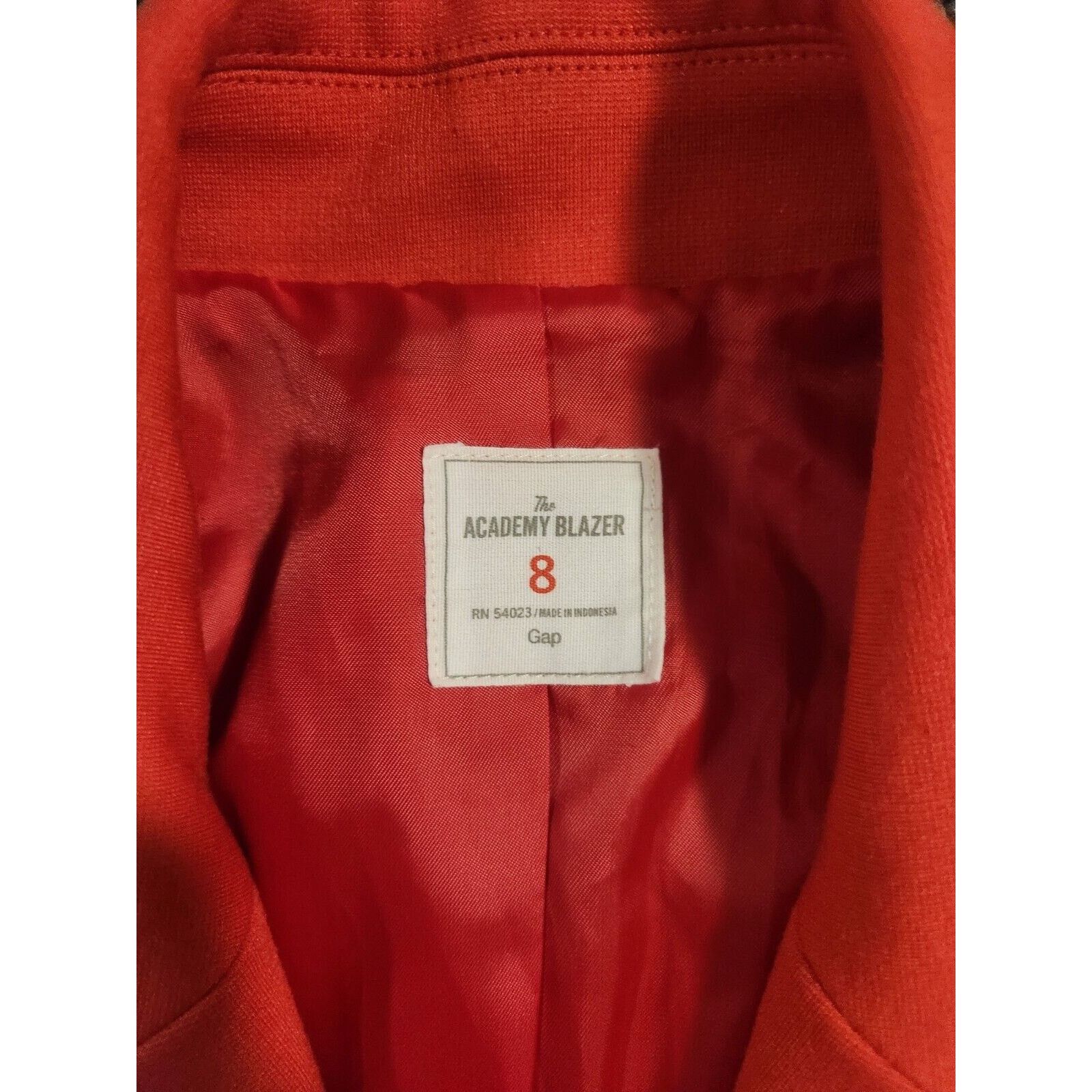 Gap GAP Blazer Womens 8 Medium Orange Coral 2 Button Jacket Size M / US 6-8 / IT 42-44 - 2 Thumbnail