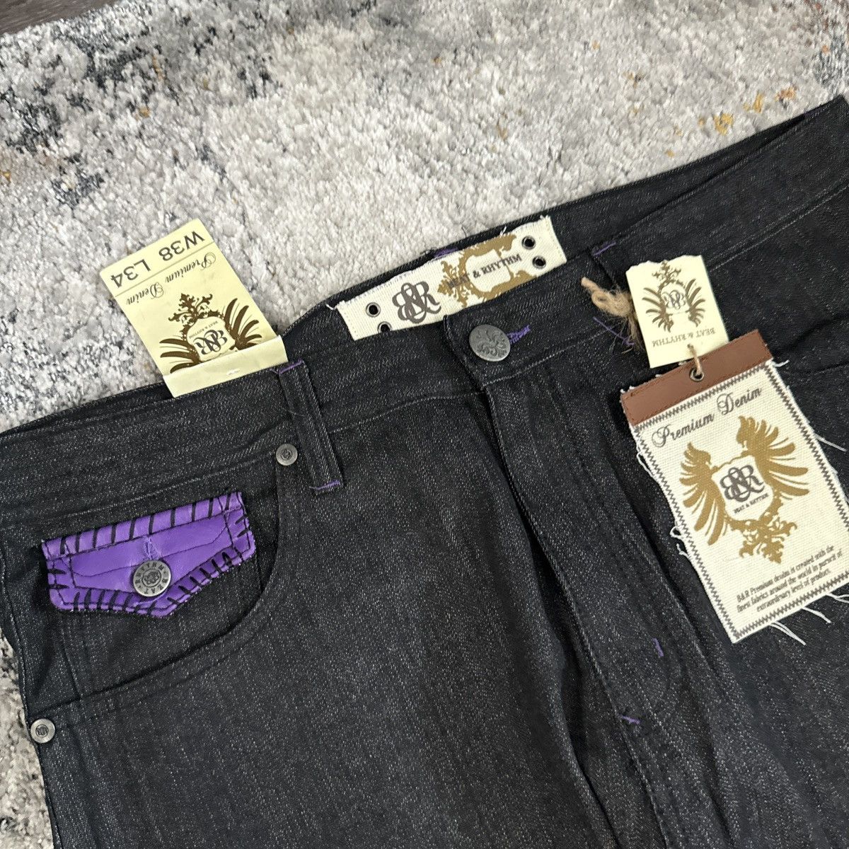 JNCO × Japanese Brand × Vintage Crazy Vintage y2k beat & Rhythm cybergoth baggy jeans Size US 38 / EU 54 - 6 Thumbnail