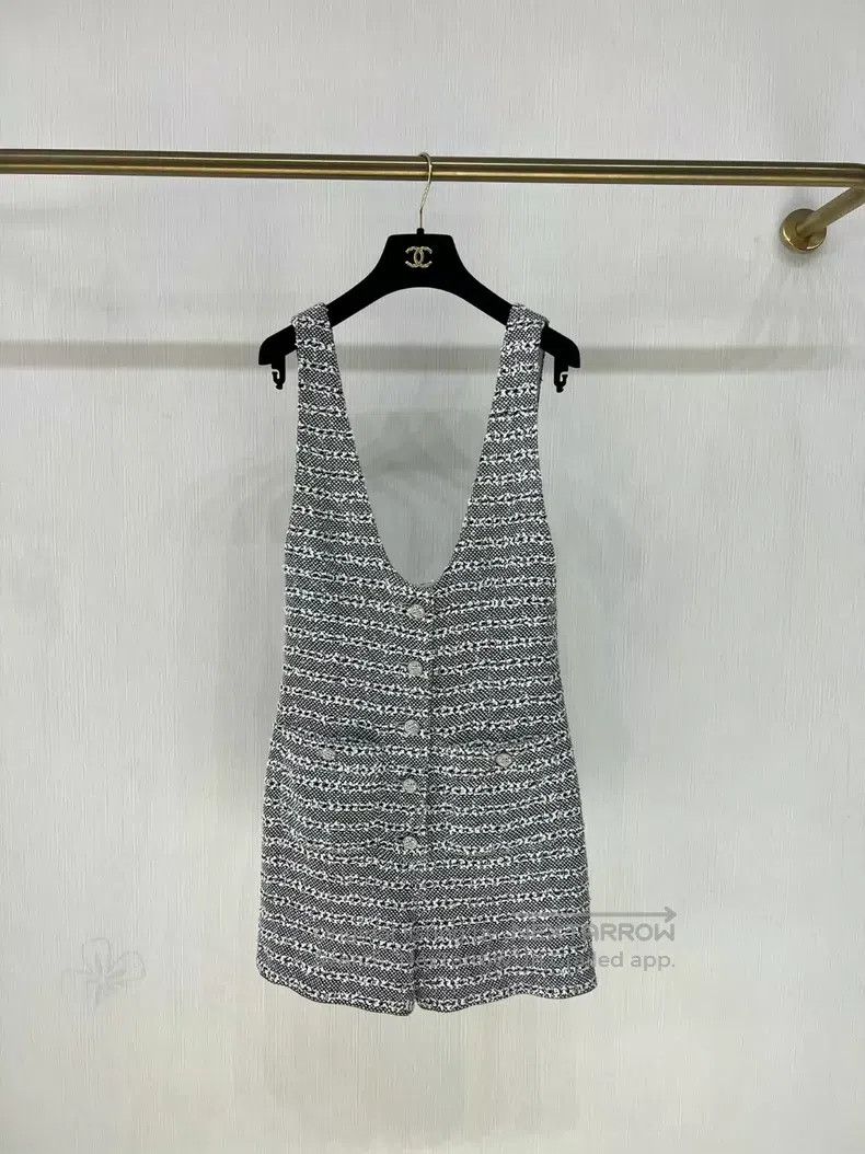 Chanel Chanel 24P striped grey dress Size XS / US 0-2 / IT 36-38 - 1 Thumbnail