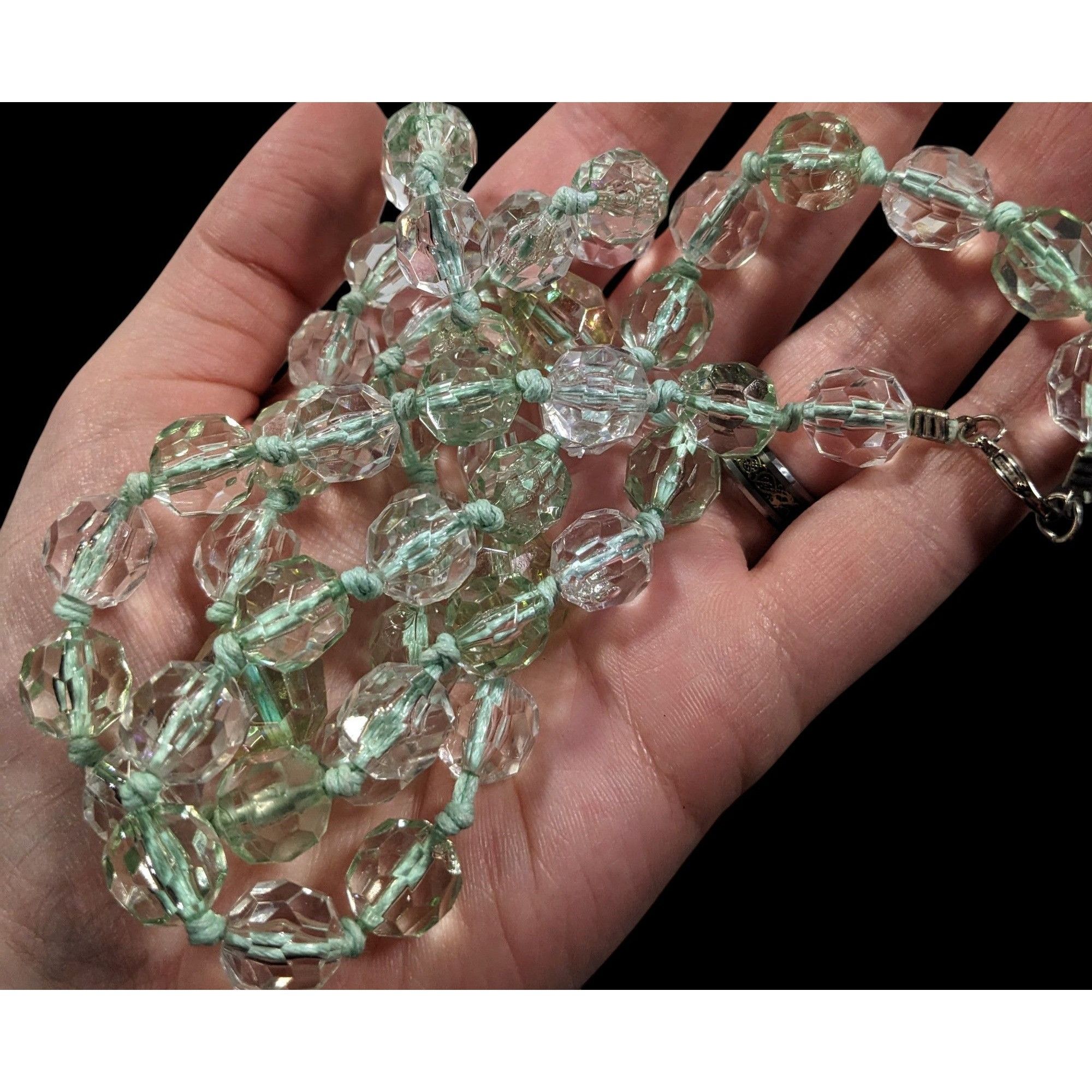 Other Vintage Glam Translucent Mint Green Beaded Necklace Size ONE SIZE - 4 Thumbnail