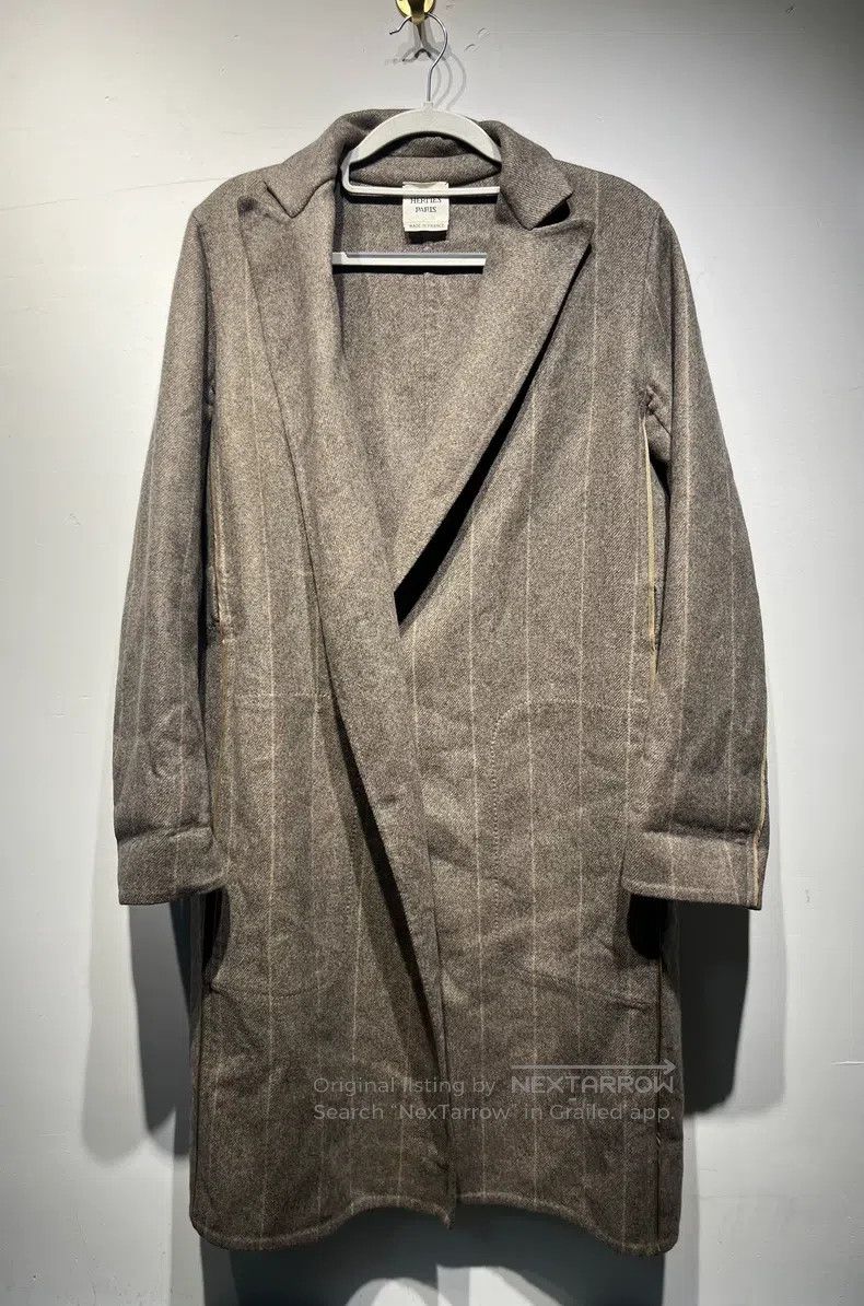 Hermes Hermes Striped Cashmere Belted Coat Jacket Size XS / US 0-2 / IT 36-38 - 1 Thumbnail