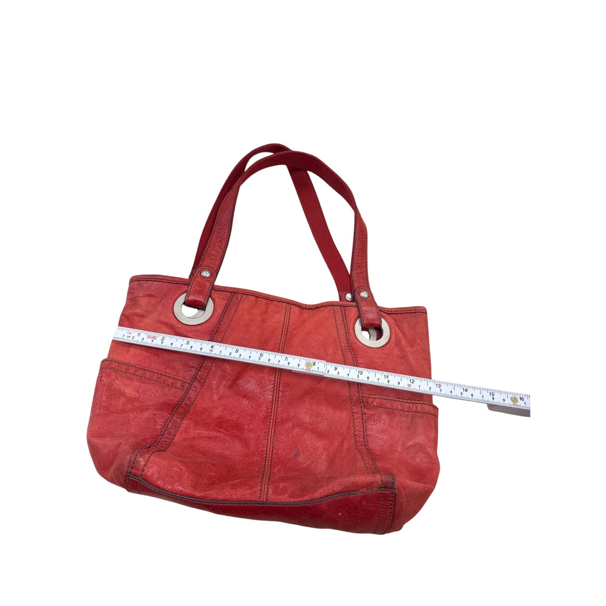 Fossil Vintage Fossil Womens Red Leather Handbag Purse 13x10 SKU 73 Size ONE SIZE - 8 Thumbnail