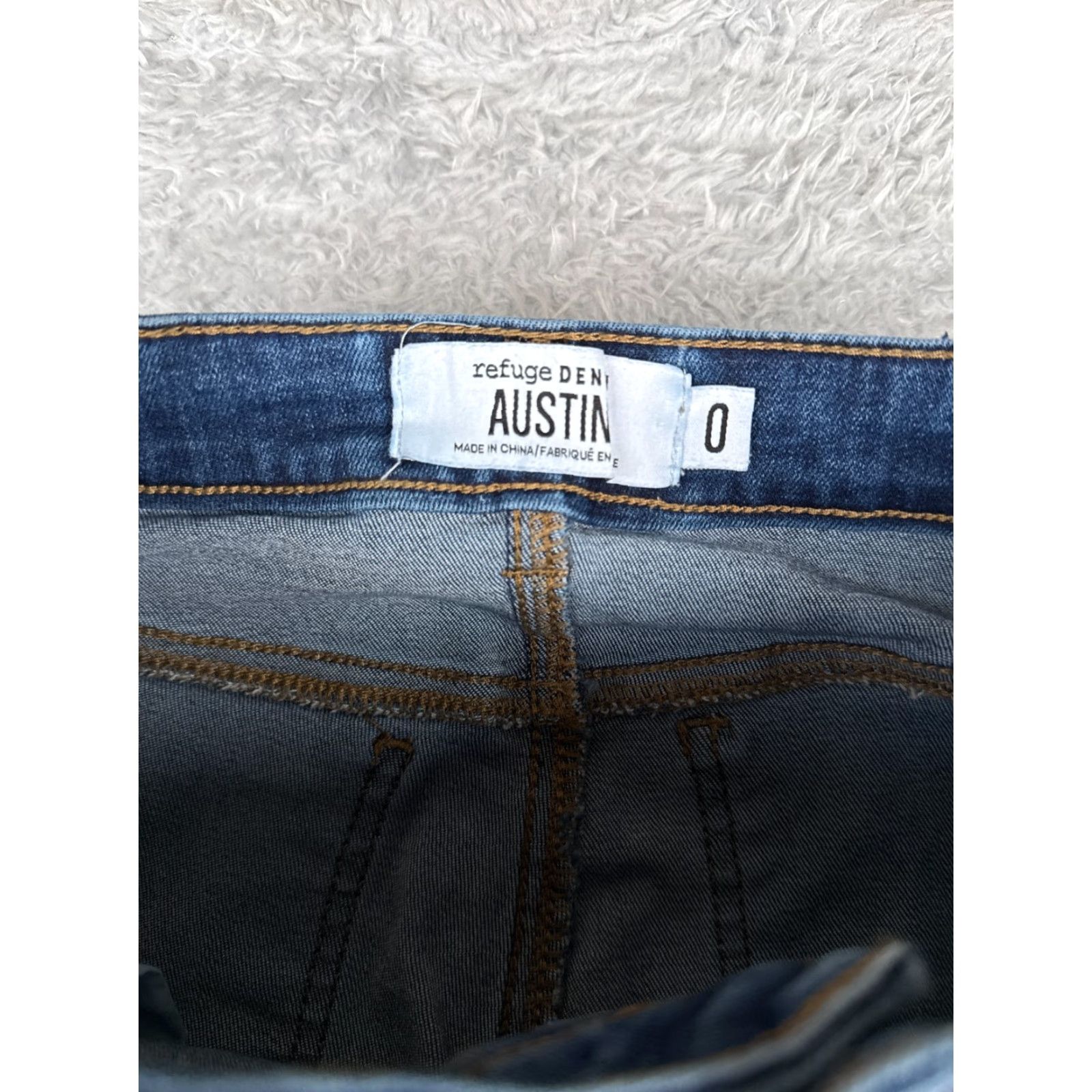 Vintage Refuge Jeans Women Regular Jeans 0 Blue Denim Cotton Blend Stretch Flared Low Rise 24x31 Size 25" / US 0 / IT 36 - 6 Thumbnail