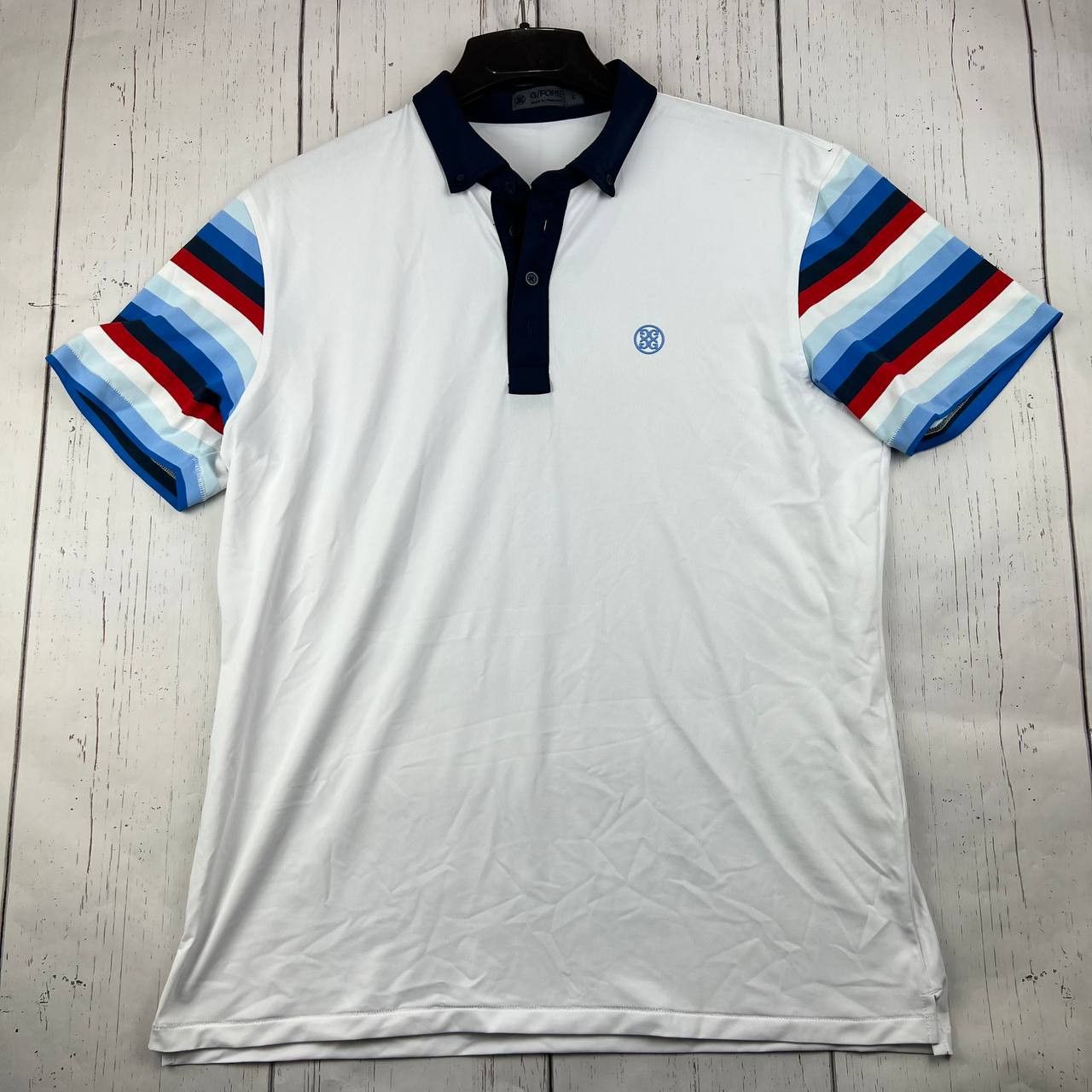 G/FORE G/FORE Golf Logo Large Polo Shirt Striped Short Sleeve Men Size US L / EU 52-54 / 3 - 1 Thumbnail