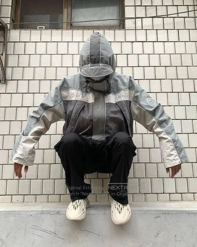 Martine Rose Martine Rose White and Grey Patchwork Silhouette Windbreak Size US S / EU 44-46 / 1 - 7 Thumbnail