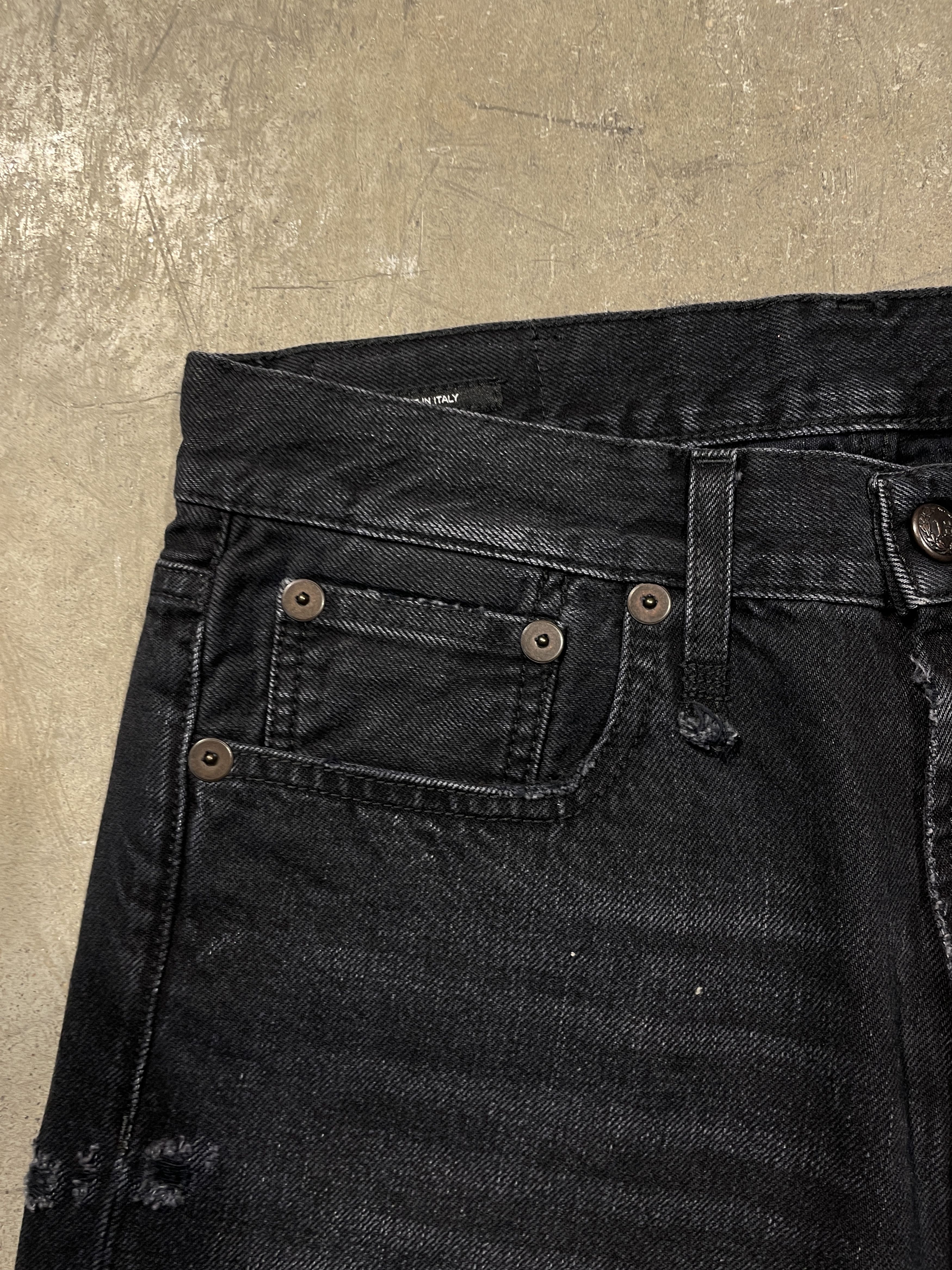 R13 R13 Boyfriend - JAKE BLACK Jeans Size 26" / US 2 / IT 38 - 5 Thumbnail