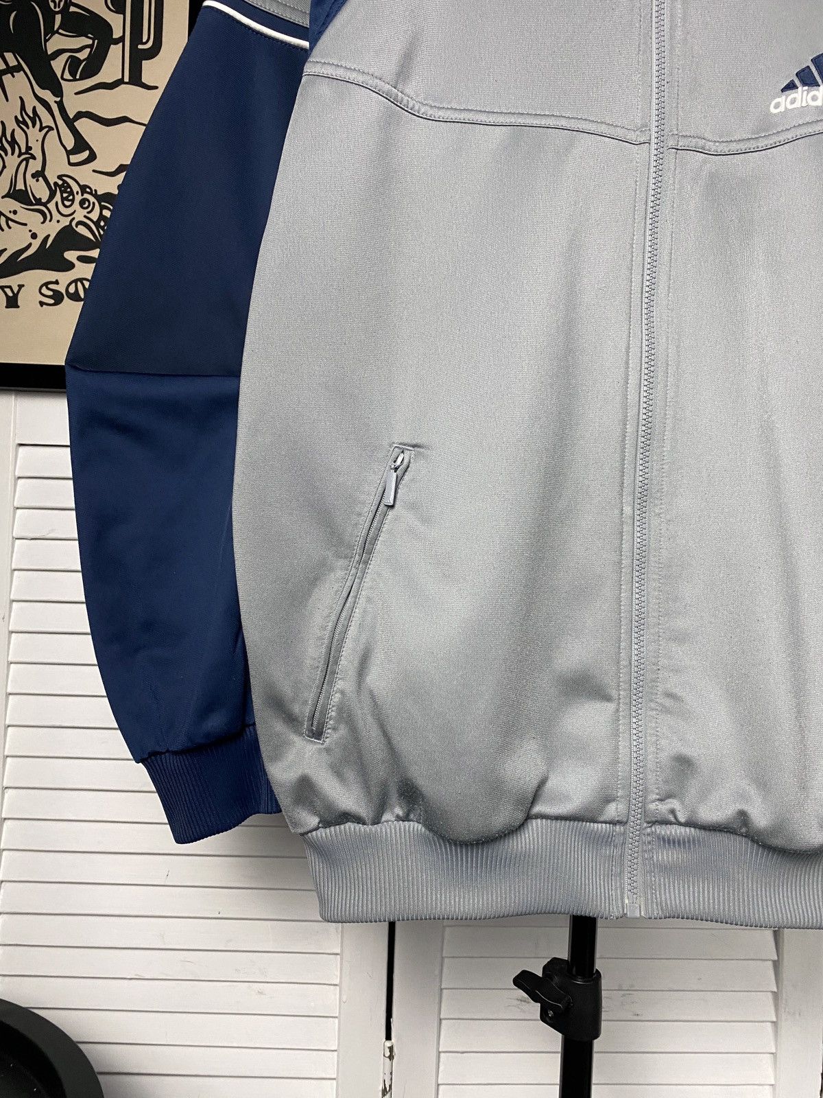 Adidas × Vintage Vintage 00s Adidas Track Retro Jacket Big Back Logo Striped Size US M / EU 48-50 / 2 - 5 Thumbnail