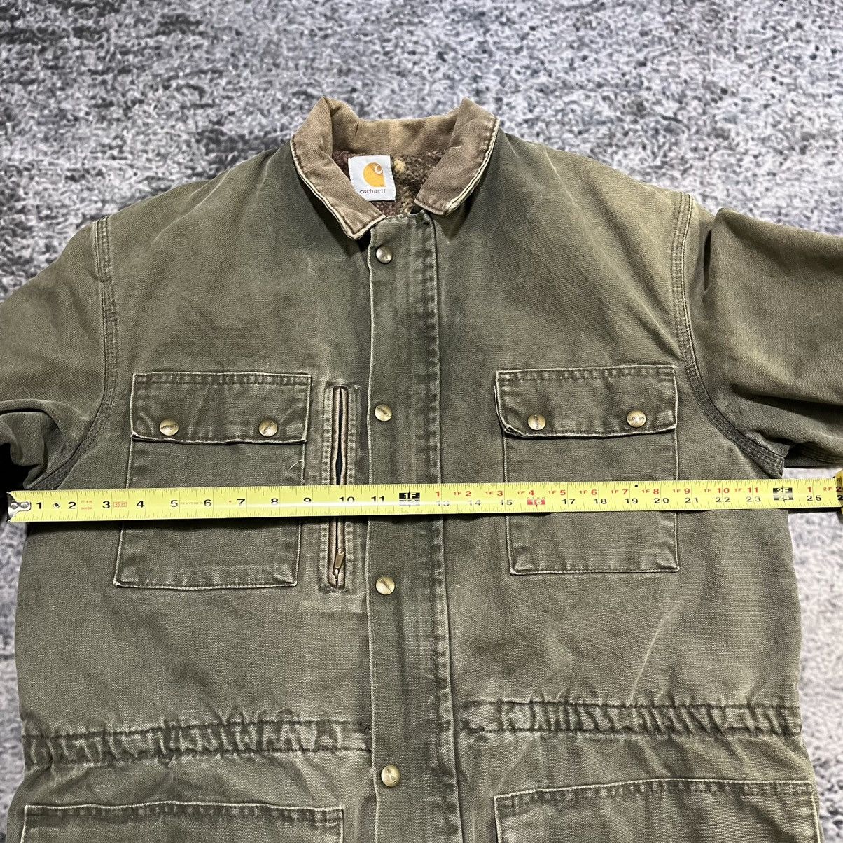 Carhartt Vintage 90s Carhartt Jacket Parka Blanket Lined Green Faded Size US L / EU 52-54 / 3 - 9 Thumbnail
