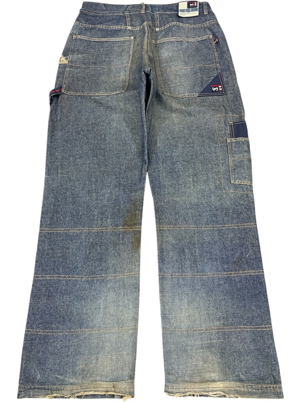 Phat Farm Vintage Phat Farm Carpenter Distressed Baggy Jeans Size US 34 / EU 50 - 2 Thumbnail