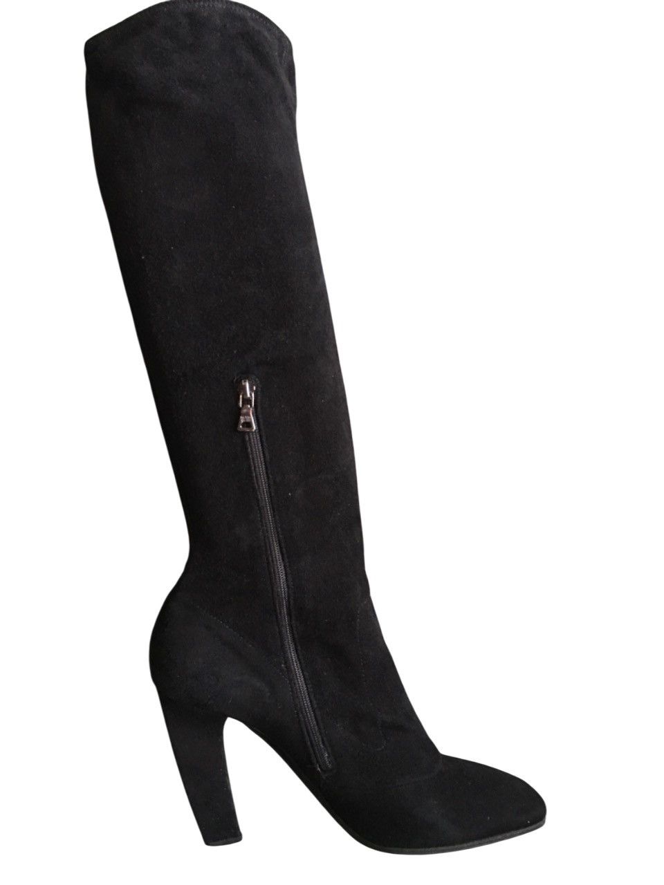 Prada PRADA Calzature Camoscio Black Suede High Boots EU 40 Size US 10 / IT 40 - 1 Thumbnail