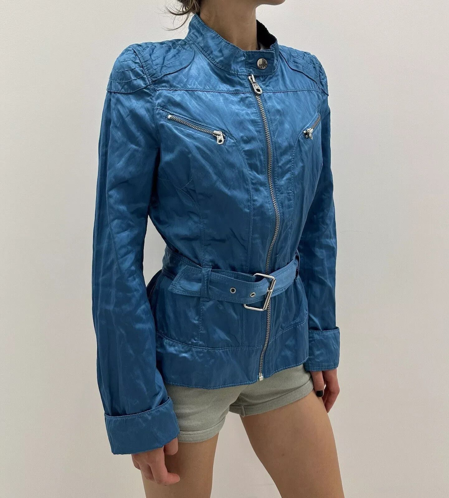 Miss Sixty Vintage 2000s Miss Sixty Y2K Jacket Polyester Metall Fitted Size M / US 6-8 / IT 42-44 - 2 Thumbnail