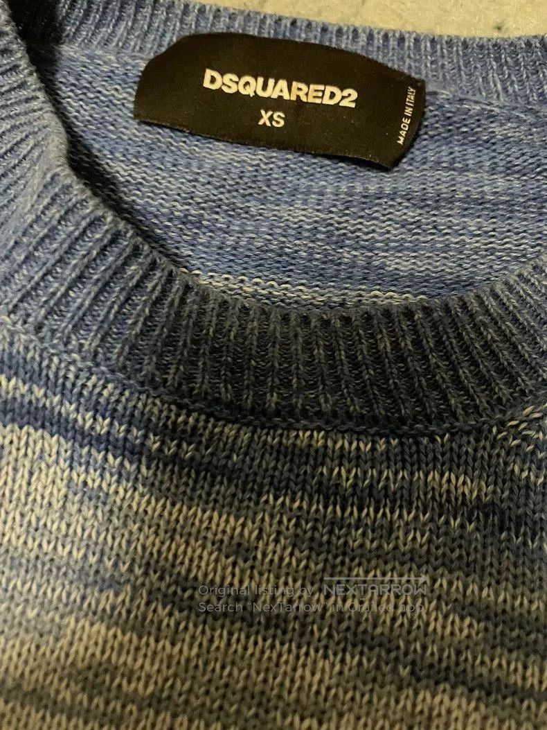 Dsquared2 DSquared2 Blue Striped Knit Sweater. Size US XS / EU 42 / 0 - 3 Thumbnail
