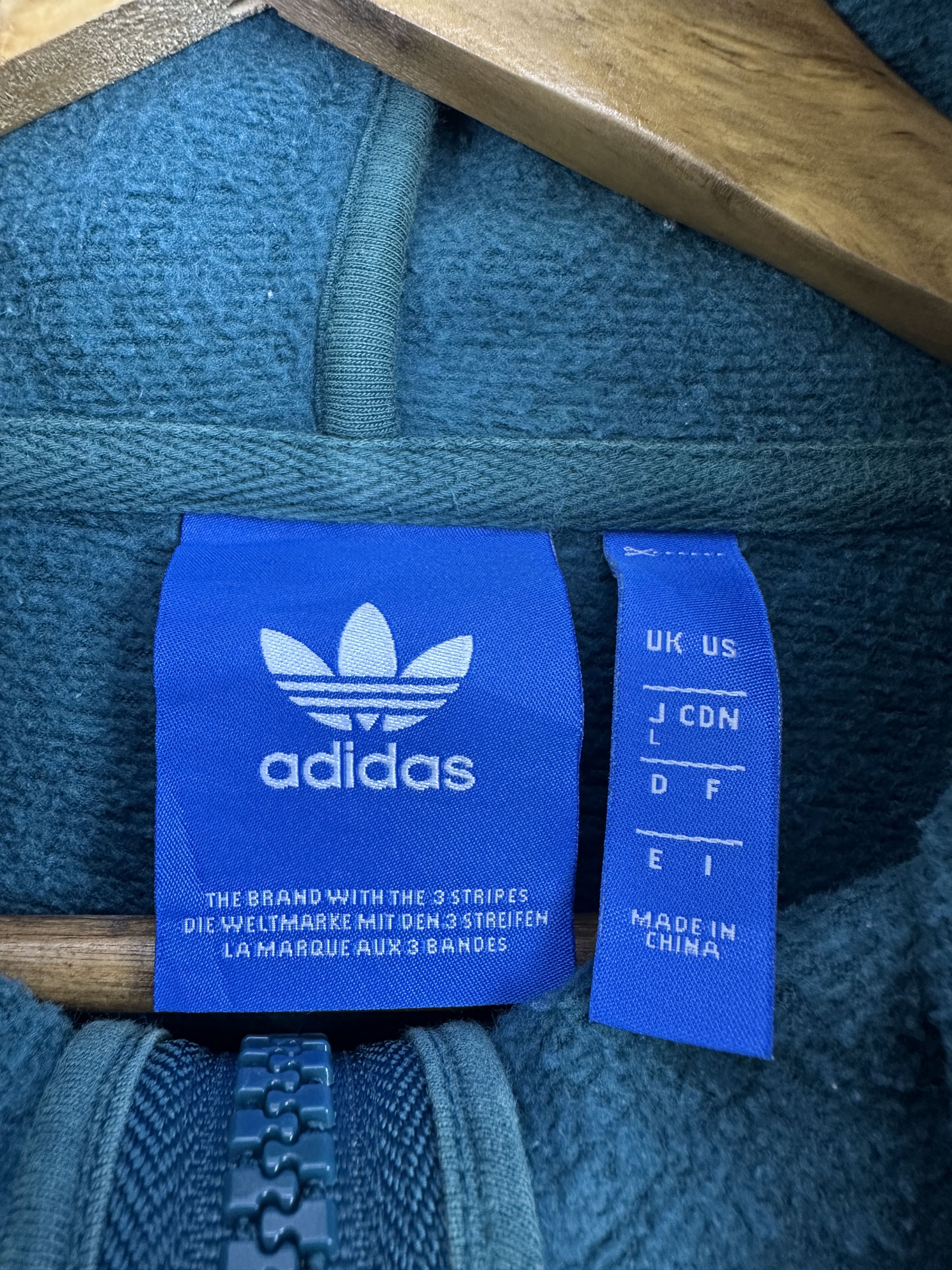 Adidas Adidas EQT Scallop Half-Zip Teal Hoodie Size L BP0012 Size US L / EU 52-54 / 3 - 5 Thumbnail
