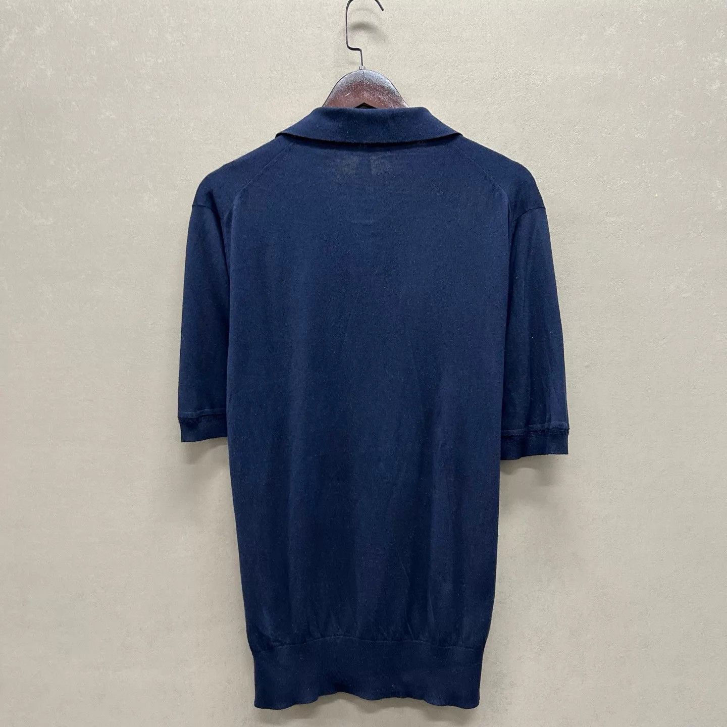 Loro Piana Loro Piana 99 New Solid Collared Wool Knit Short Sleeve 48 Size US M / EU 48-50 / 2 - 2 Thumbnail