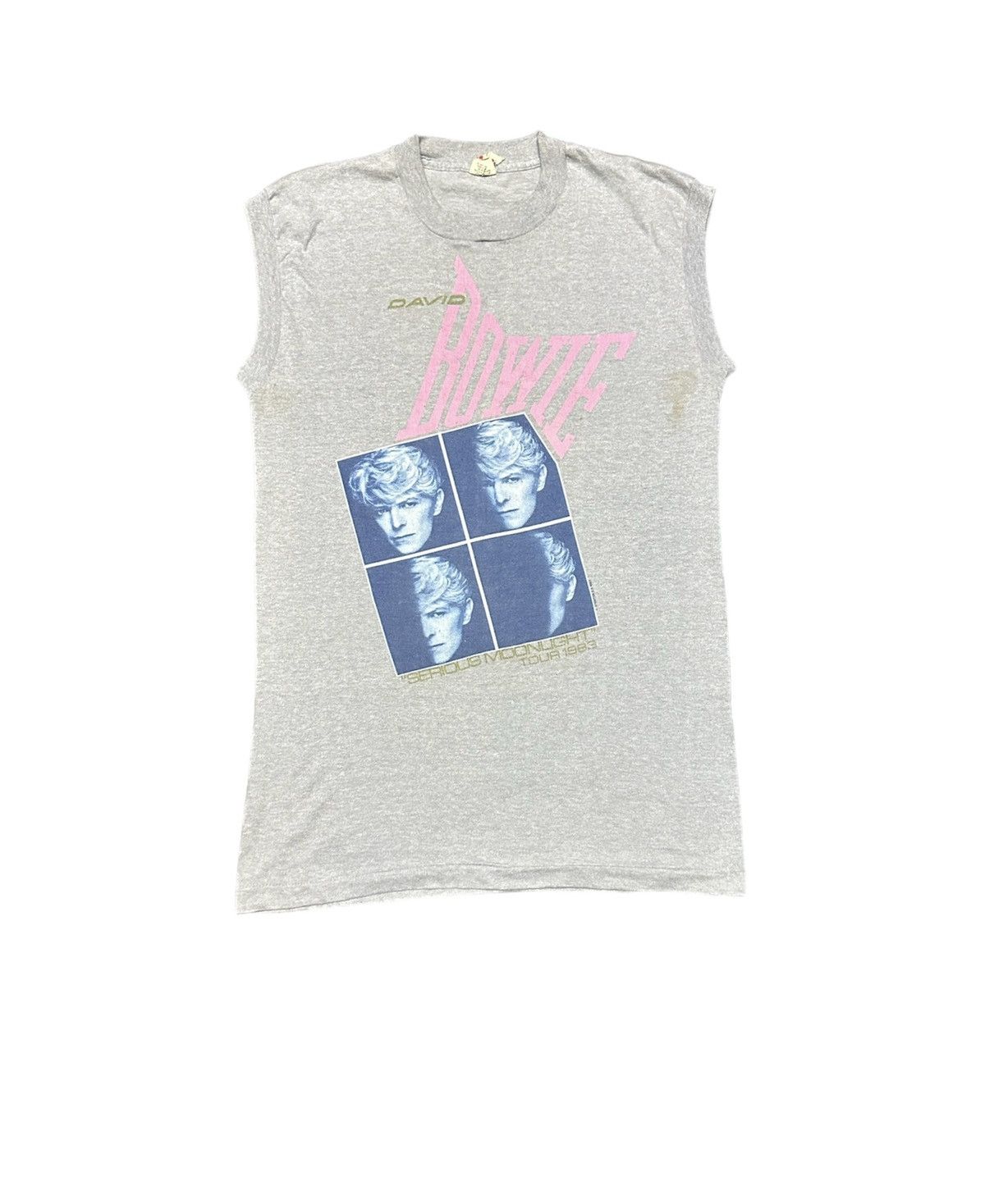 Vtg 80s David bowie band sleeveles tees