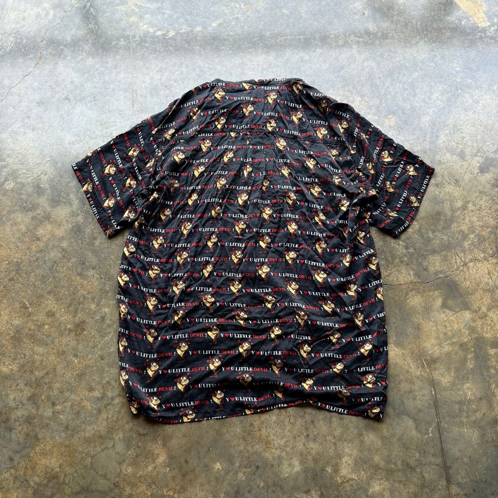 Vintage Vintage Looney Tunes Taz AOP Silk Shirt Size US XL / EU 56 / 4 - 3 Thumbnail