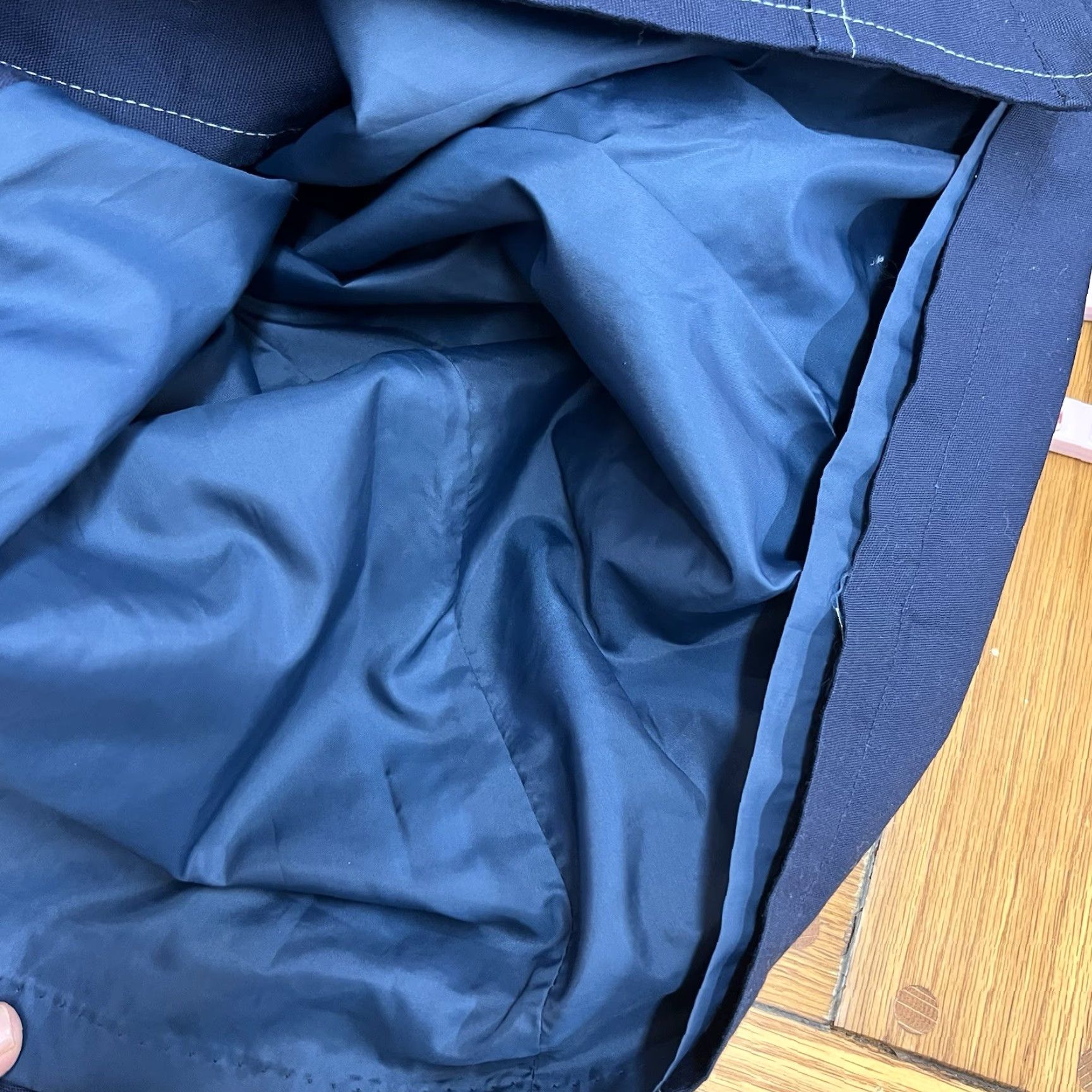 Vintage VINTAGE 1970s Lady Grais Belted Overcoat Women's Size 16 Blue Cotton Mod/GoGo USA Size XXL / US 16-18 / IT 52-54 - 7 Thumbnail