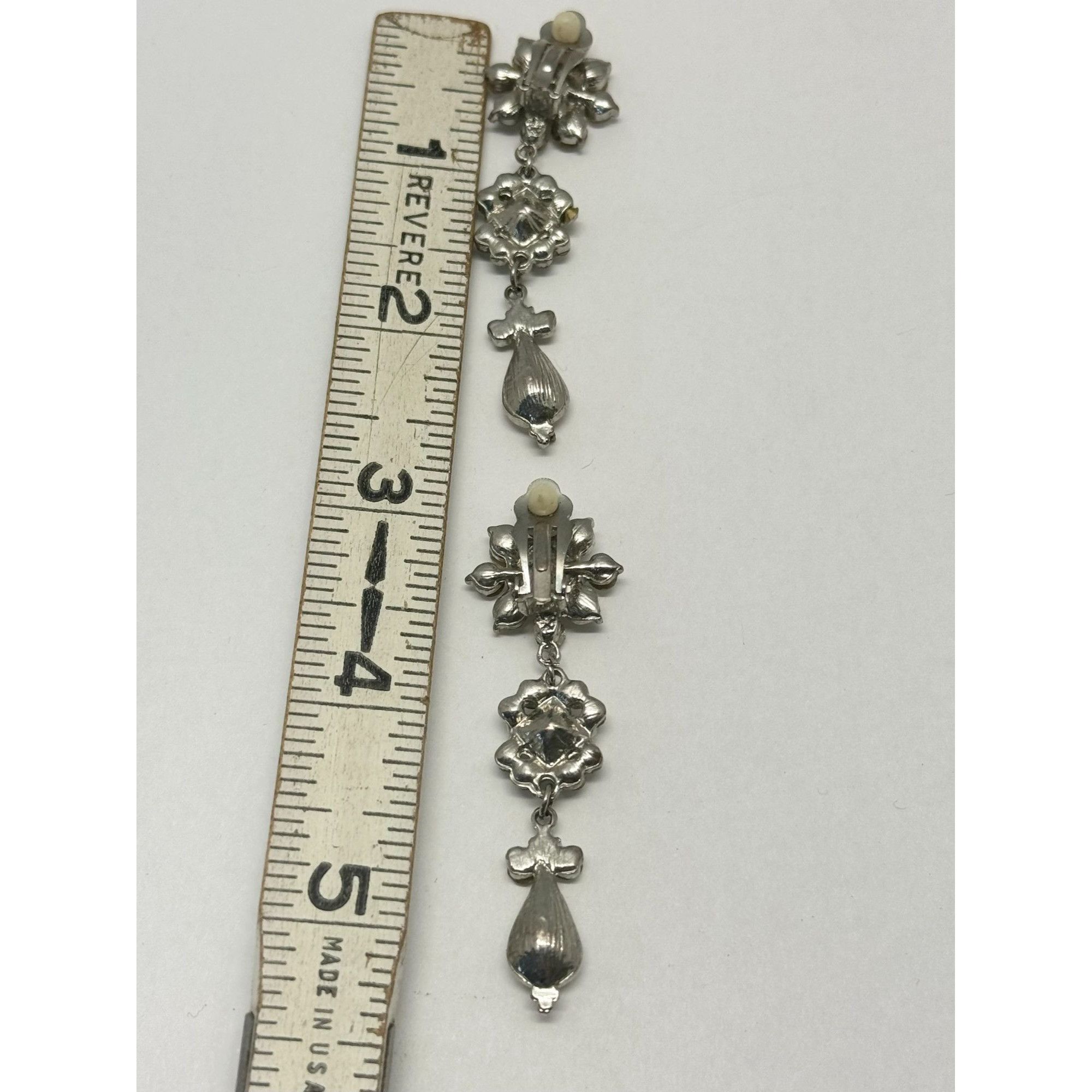 Vintage Vintage rhinestone drop dangle earrings Size ONE SIZE - 5 Thumbnail