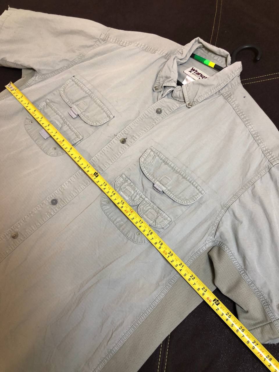 Wrangler Vintage Wrangler Men's Khaki Button-Up Shirt Short Sleeve Size US XL / EU 56 / 4 - 14 Thumbnail
