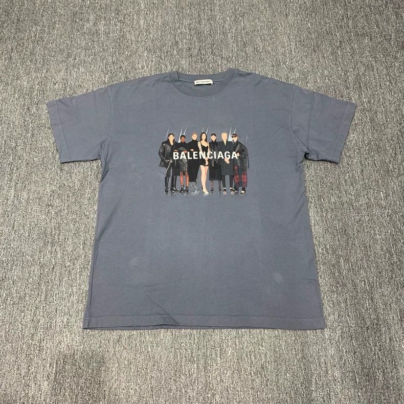 Balenciaga Balenciaga Haze Blue Band Print T-shirt Size US M / EU 48-50 / 2 - 1 Thumbnail