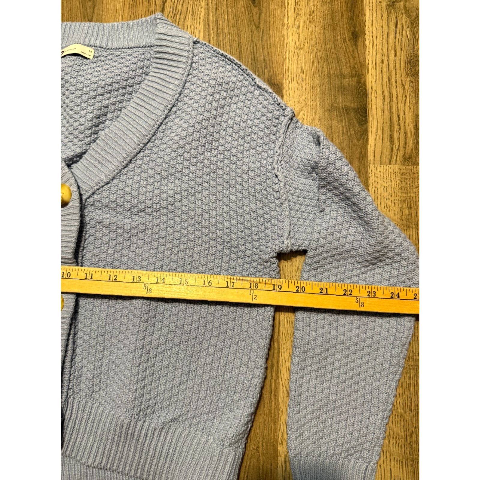 Vintage SO Sweater Women’s Small Blue Button Up Cardigan Knit Shirt? Size S / US 4 / IT 40 - 7 Thumbnail