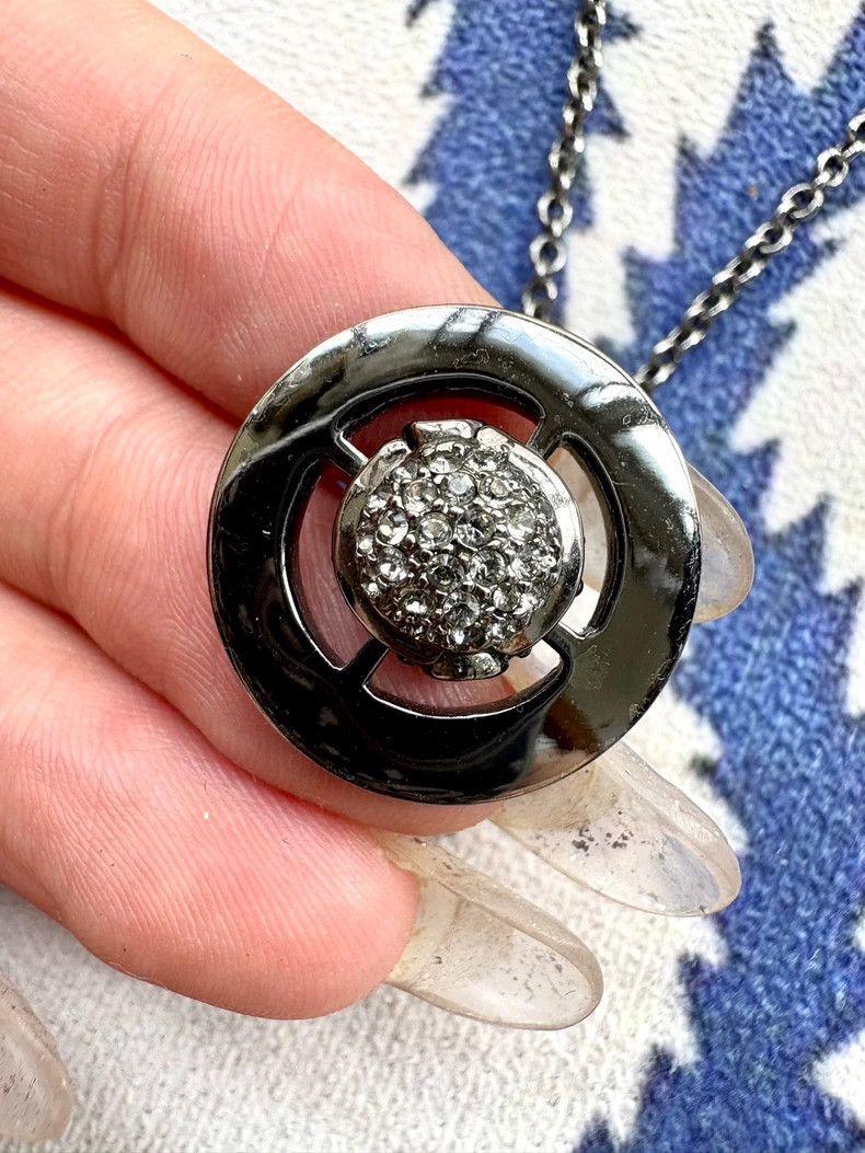 Vivienne Westwood Vivienne Westwood Mid-sized small black enamel full diamon Size ONE SIZE - 5 Thumbnail