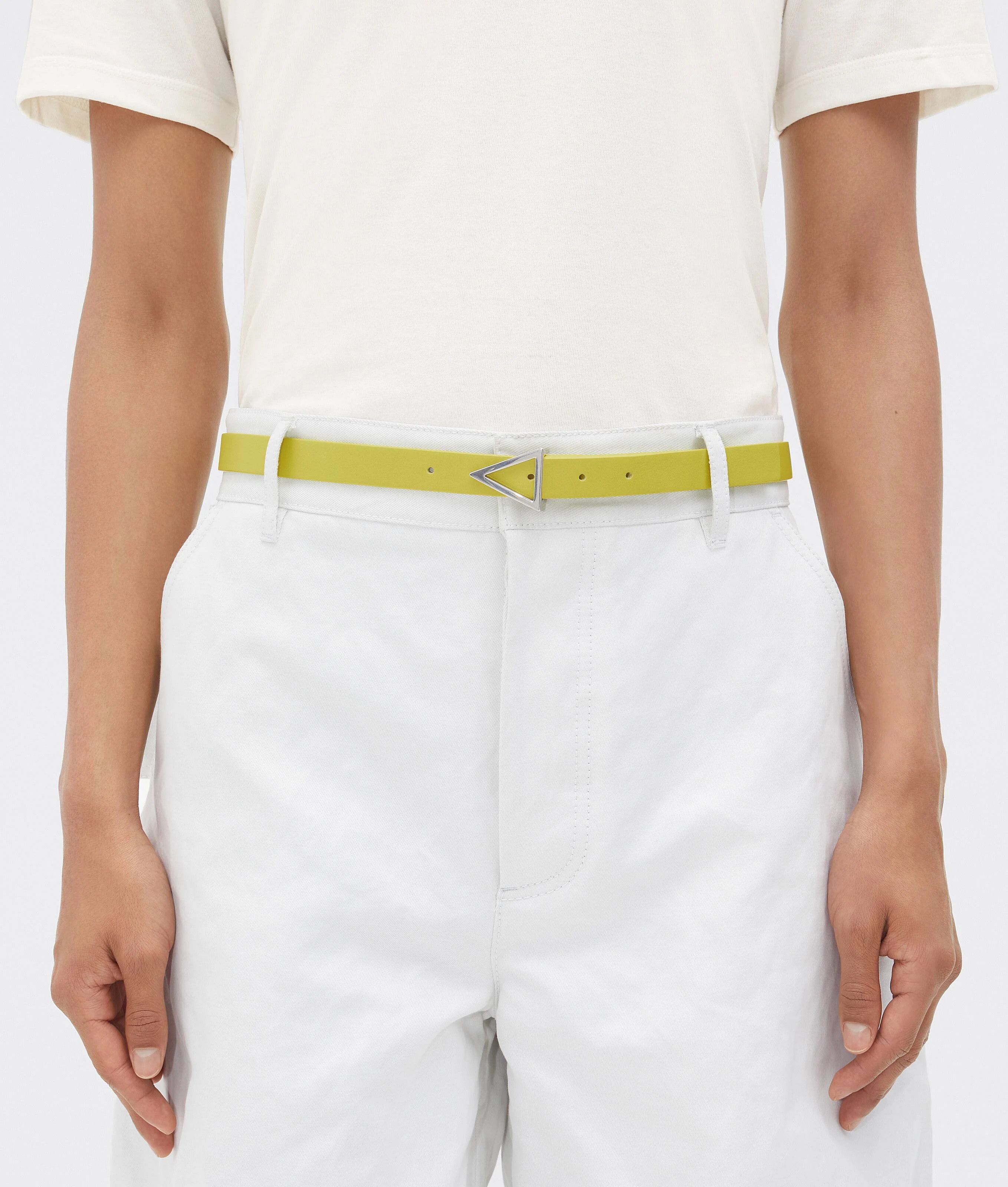 Bottega Veneta o1bcso1str0824 Size : 90 / Triangle Belt in Yellow Size 34 - 2 Thumbnail