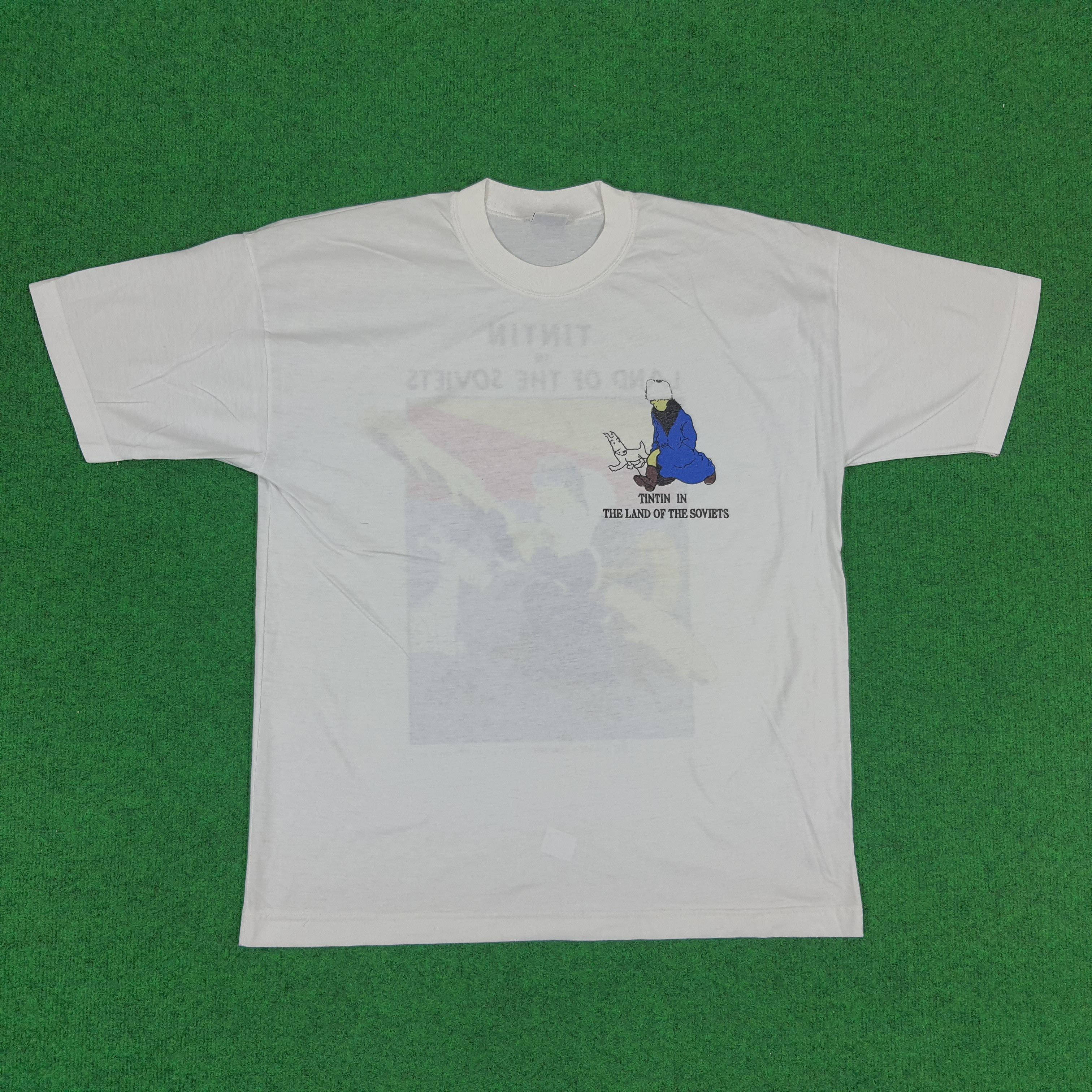 Other Vintage Tintin The Land Of The Soviets Photo Tee T-shirt Size US L / EU 52-54 / 3 - 3 Thumbnail