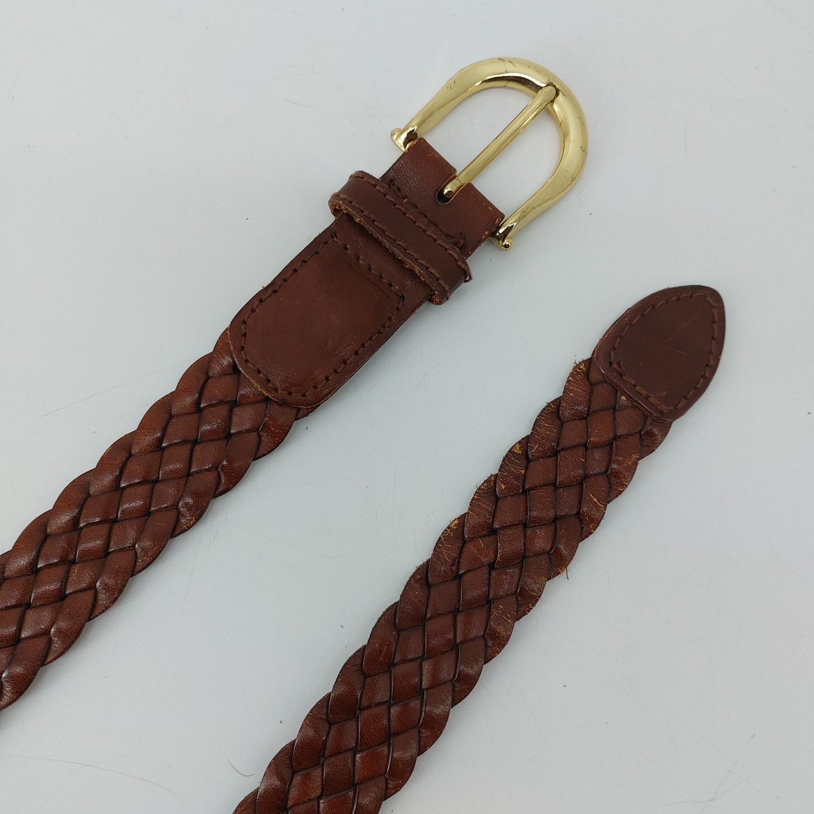 Other NY & CO Women's Brown Braided Belt Gold Buckle Large Size ONE SIZE - 6 Thumbnail