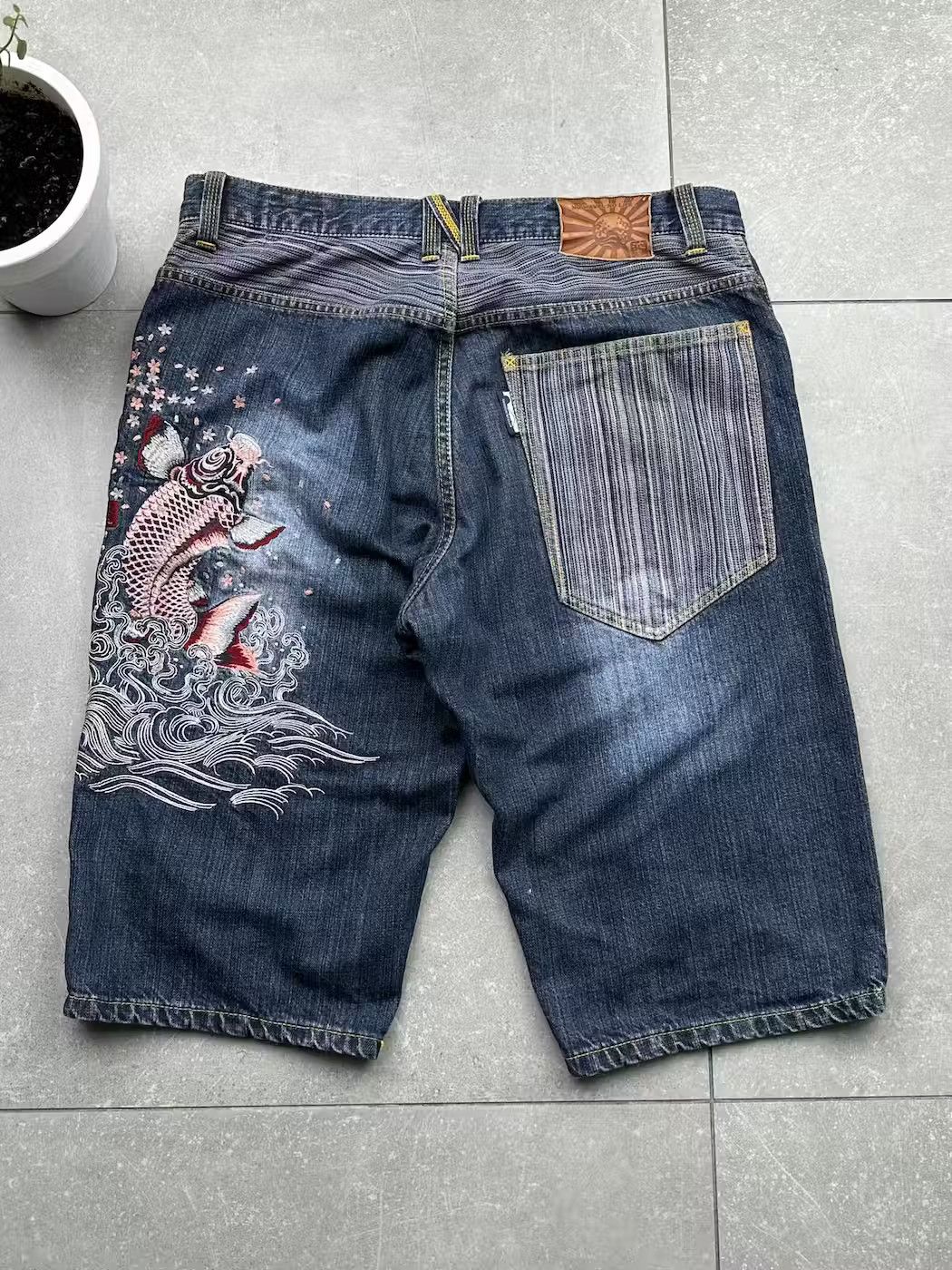 image of Beauty Beast x Vintage Namitatsu Japanese Archive Denim Shorts in Blue, Men's (Size 36)